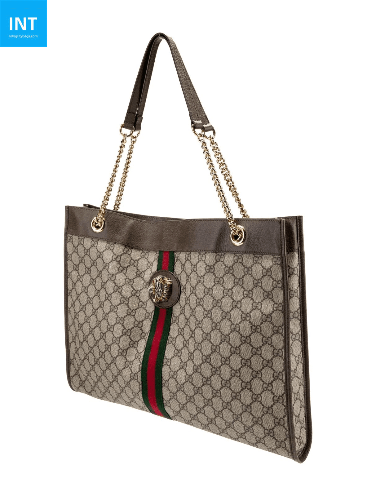 Gvc*1 Rajah Tiger Large Tote Lion Beige Logo GG Bag