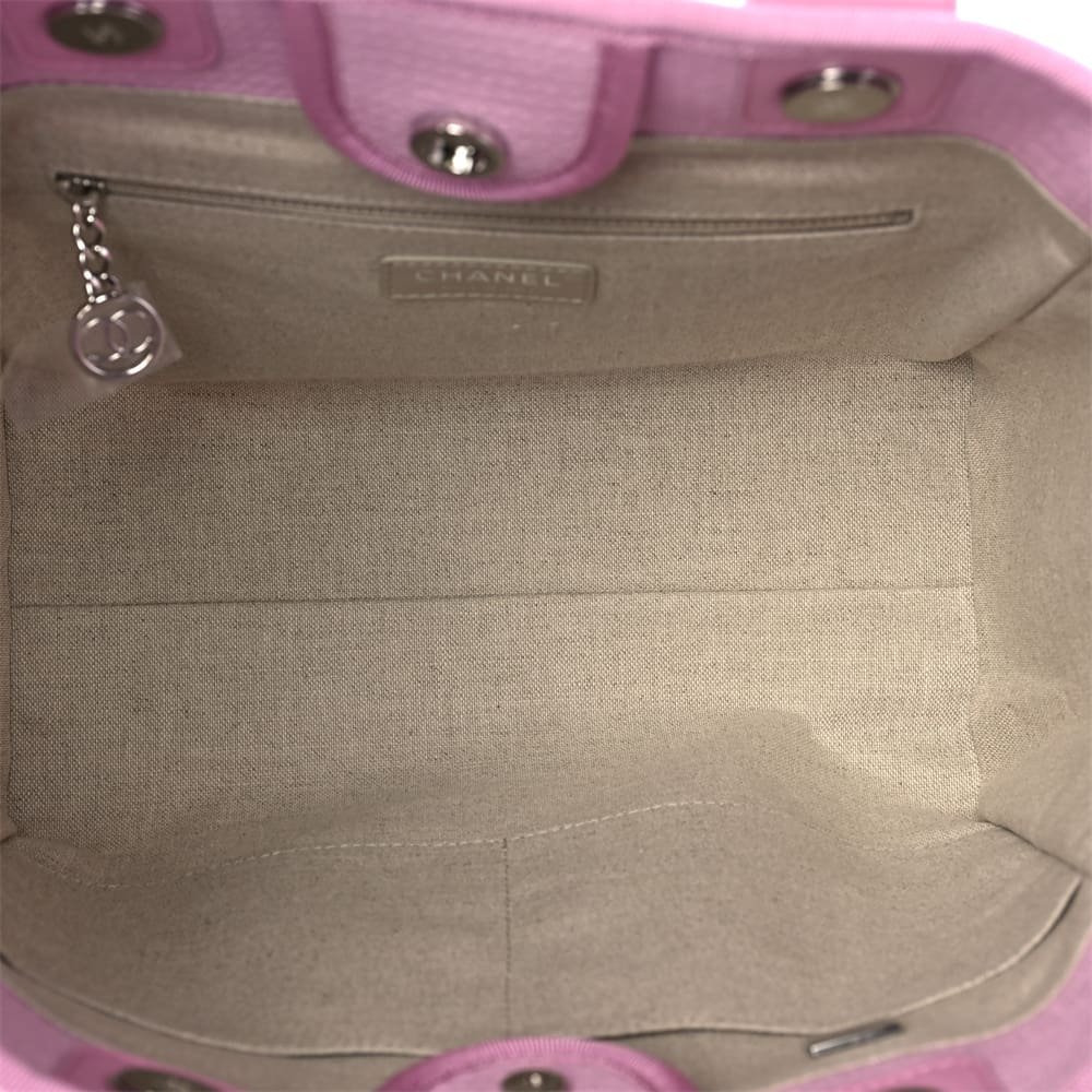 Ch**el Mixed Fibers Deauville Tote Pink