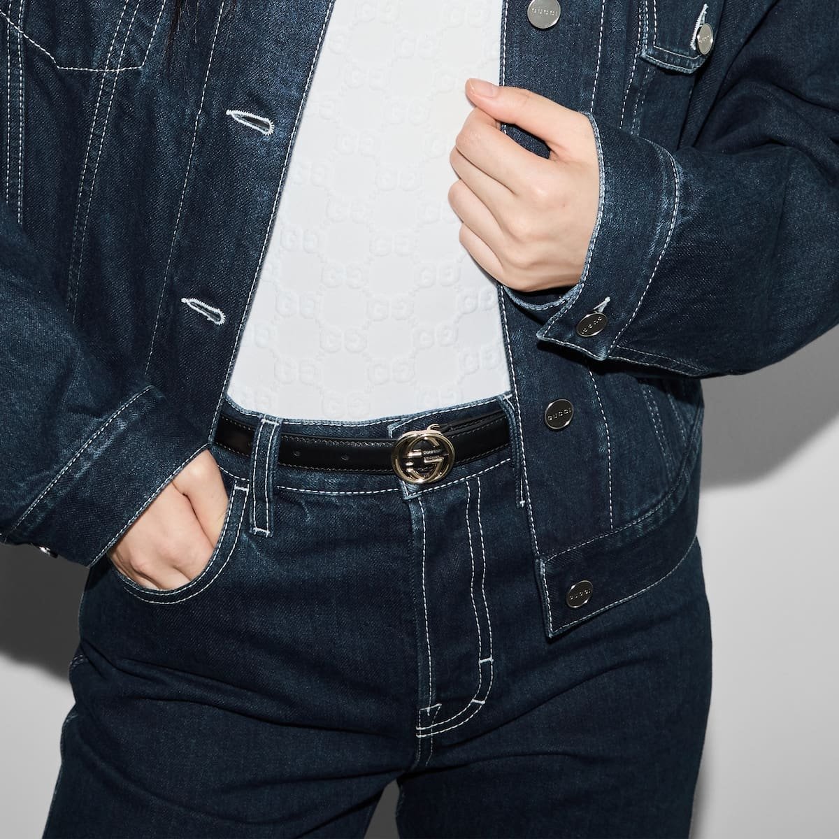 Gvc*1 Belt with Interlocking G buckle