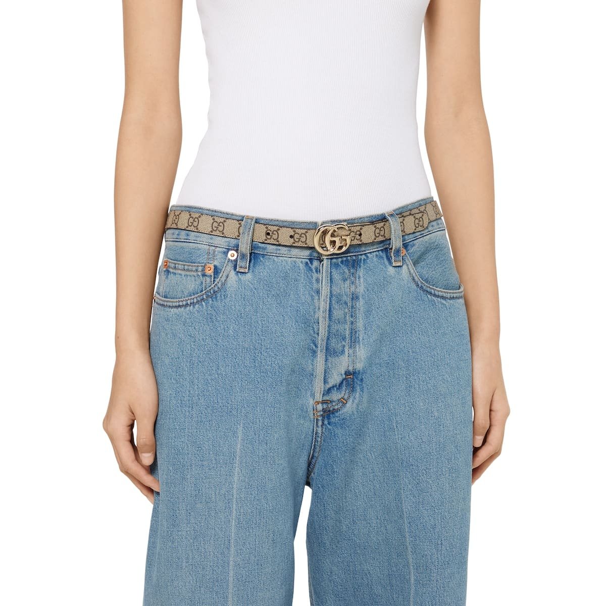 Gvc*1 Reversible GG Marmont thin belt