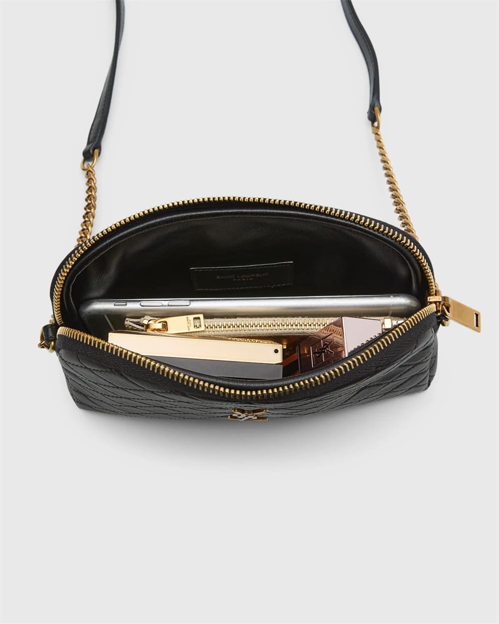 Sa1nt Lau*nt Gaby Mini Y51 Crossbody Bag in Quilted Leather