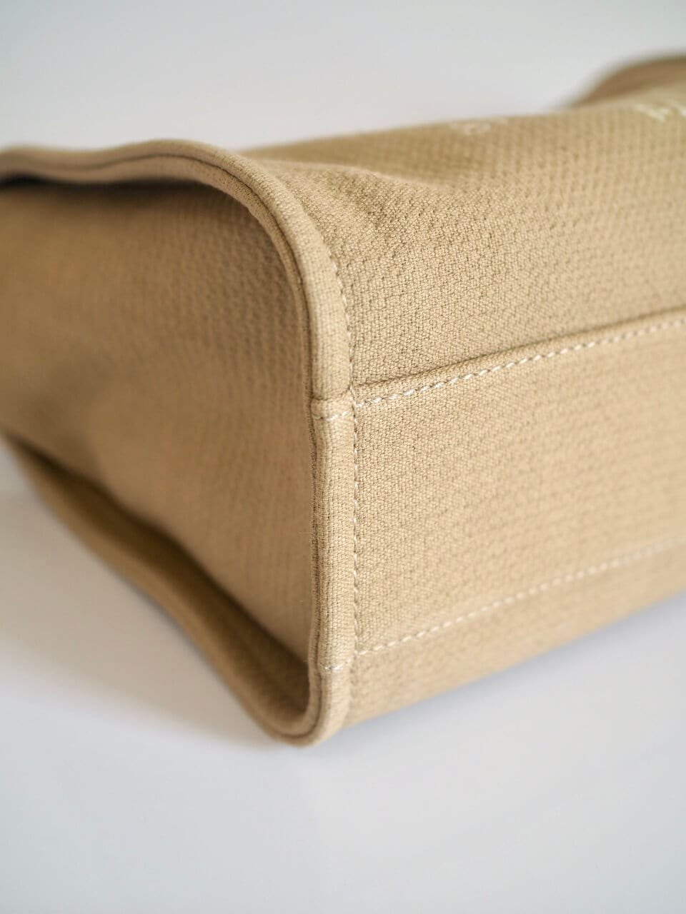 Ch**el Deauville Tote Small Beige Canvas
