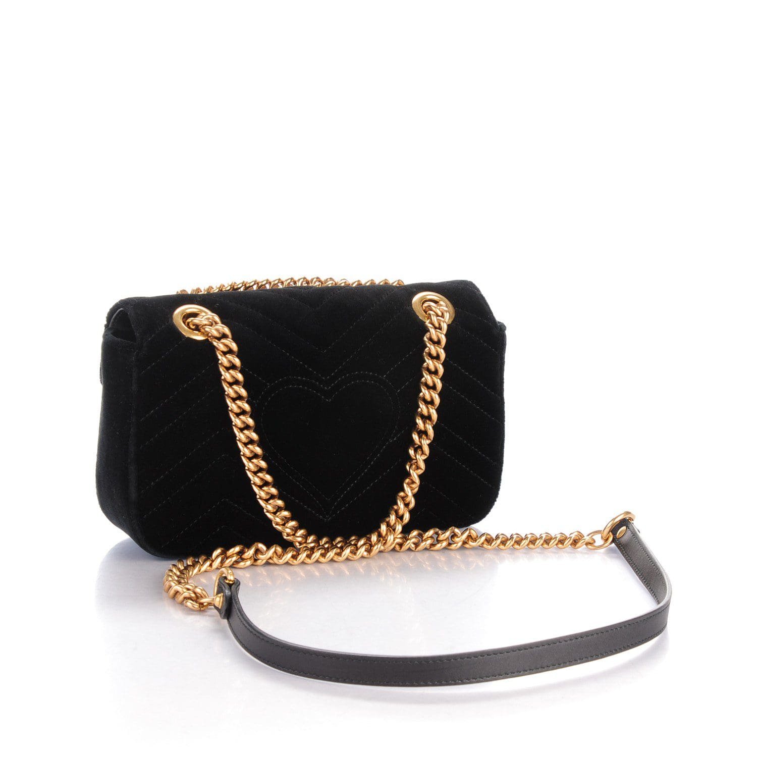 Gvc*1 Matelasse Velvet GG Marmont Mini Shoulder Bag (SHF-22601)