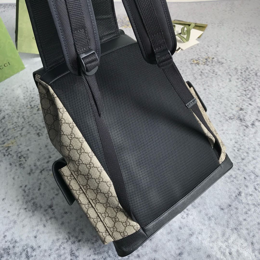 Gvc*1 Svp*me Monogram Double Buckle Backpack Beige Black