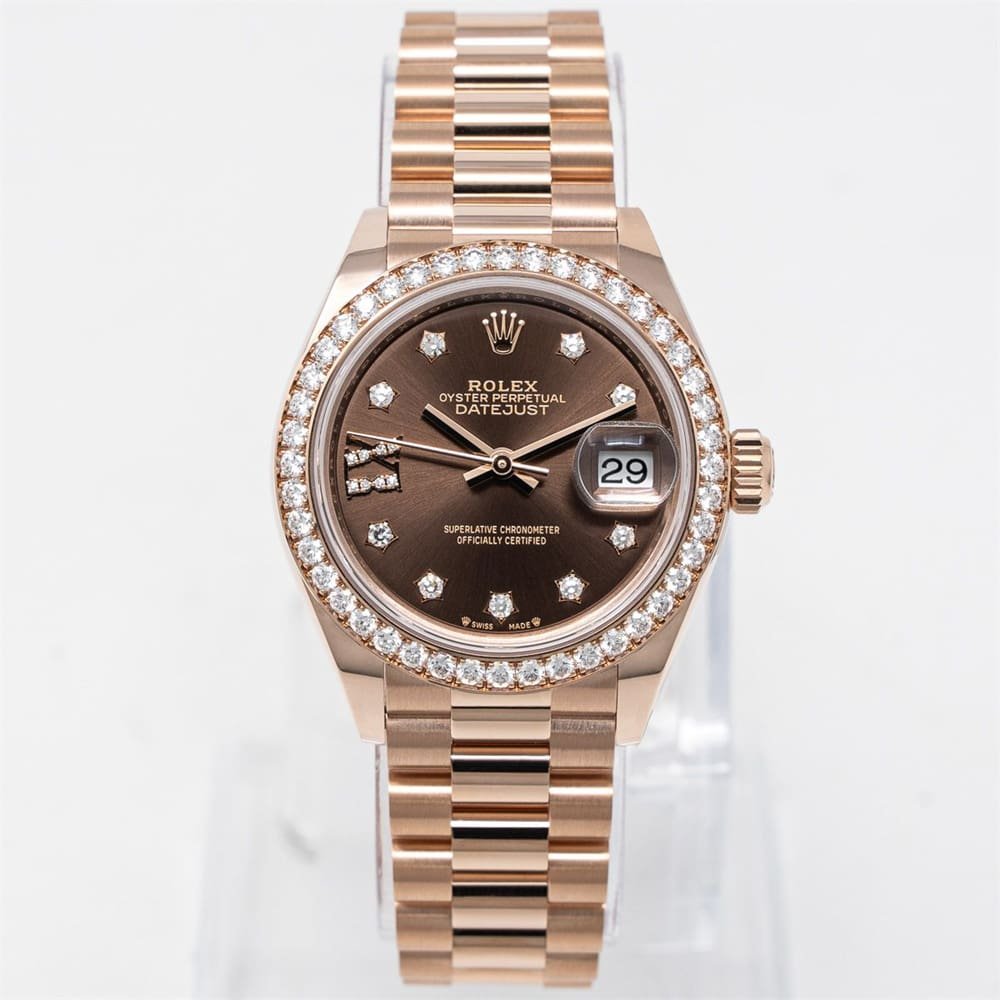 R01ex Lady-Datejust Chocolate Dial D1am0nd Bezel 28mm 279135RBR