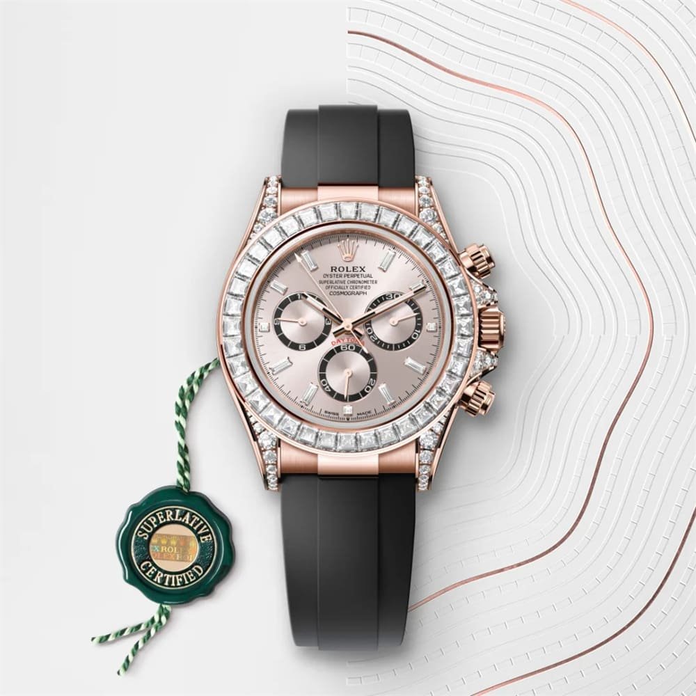 R01ex Daytona 126535TBR Rose Gold Sundust D1am0nd Dial D1am0nd Bezel