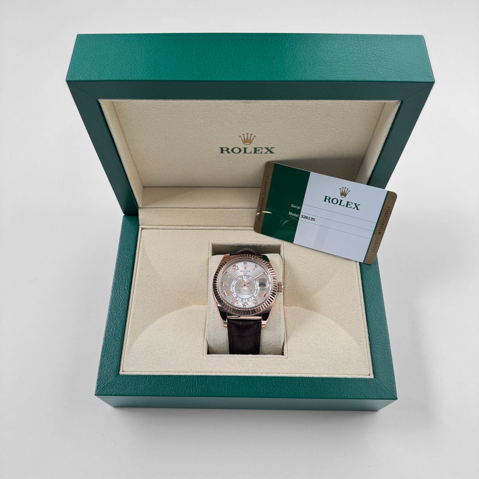 R01ex Sky-Dweller 326135 Rose Gold Sundust Dial (2016)