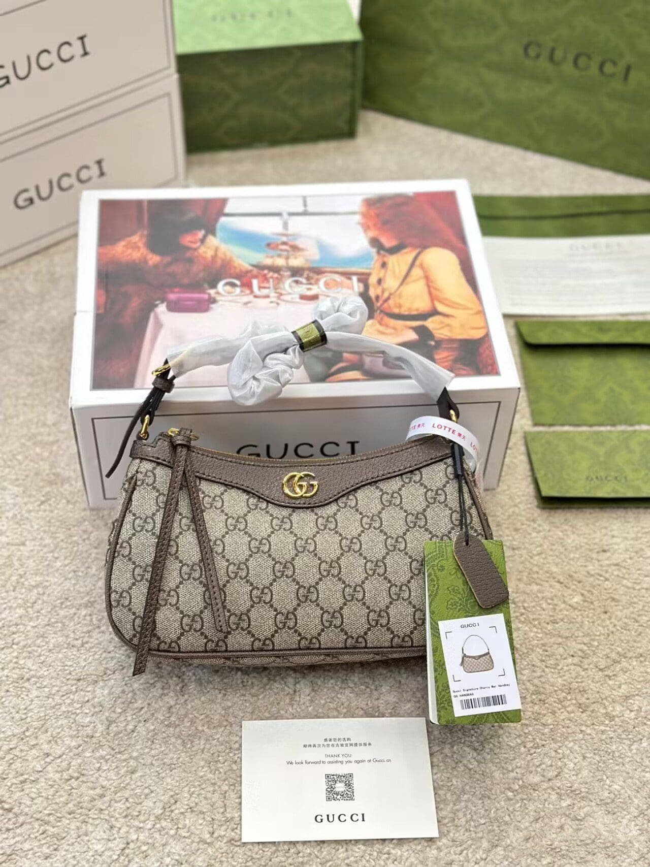 Gvc*1 OPHIDIA GG SMALL HANDBAG