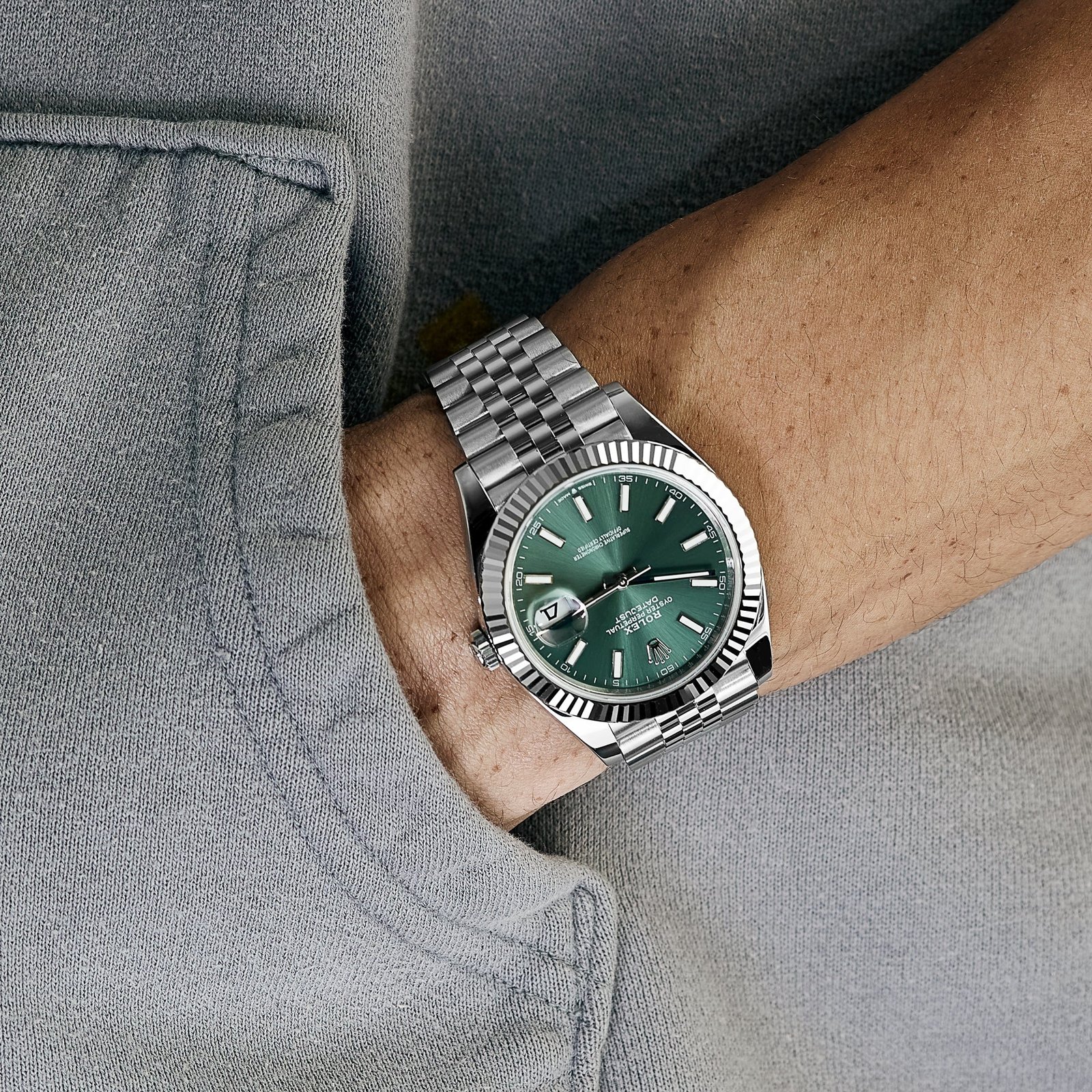R01ex Datejust 41 126334 Stainless Steel Green Dial Jubilee (2022)