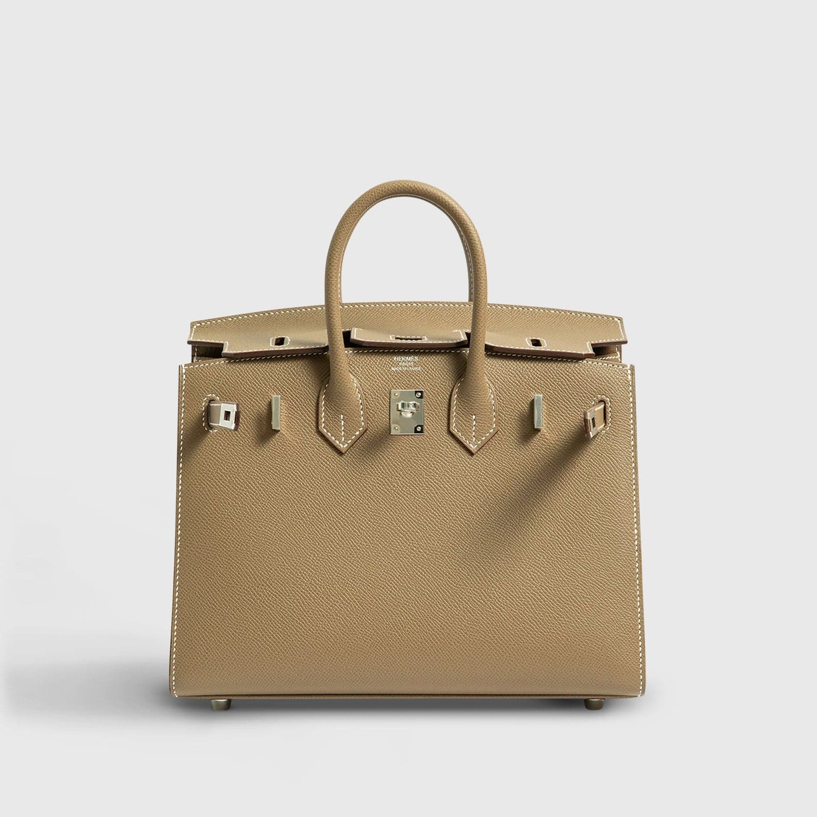H**me5 Birkin 25 Epsom Etoupe Sellier Palladium Hardware