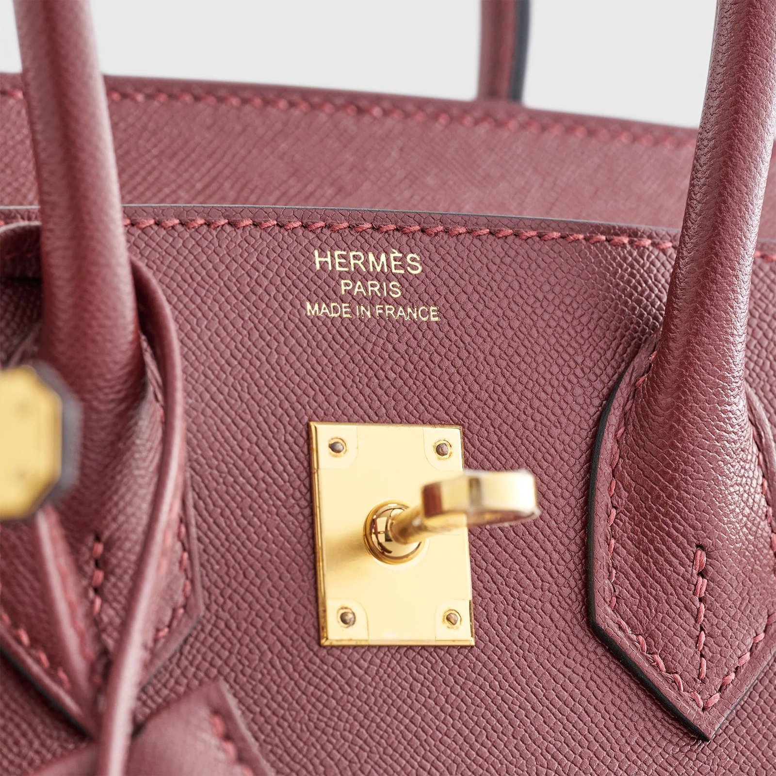 H**me5 Birkin 25 Veau Madame Rouge H Gold Hardware