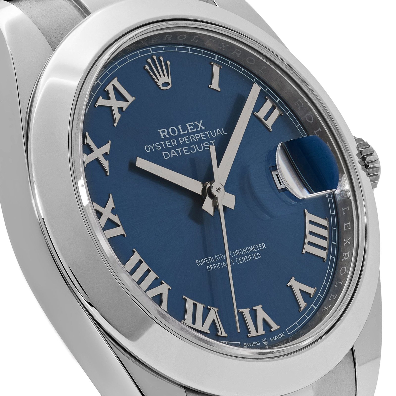 R01ex Datejust 41 126300 Stainless Steel Blue Roman Dial Oyster (2025)