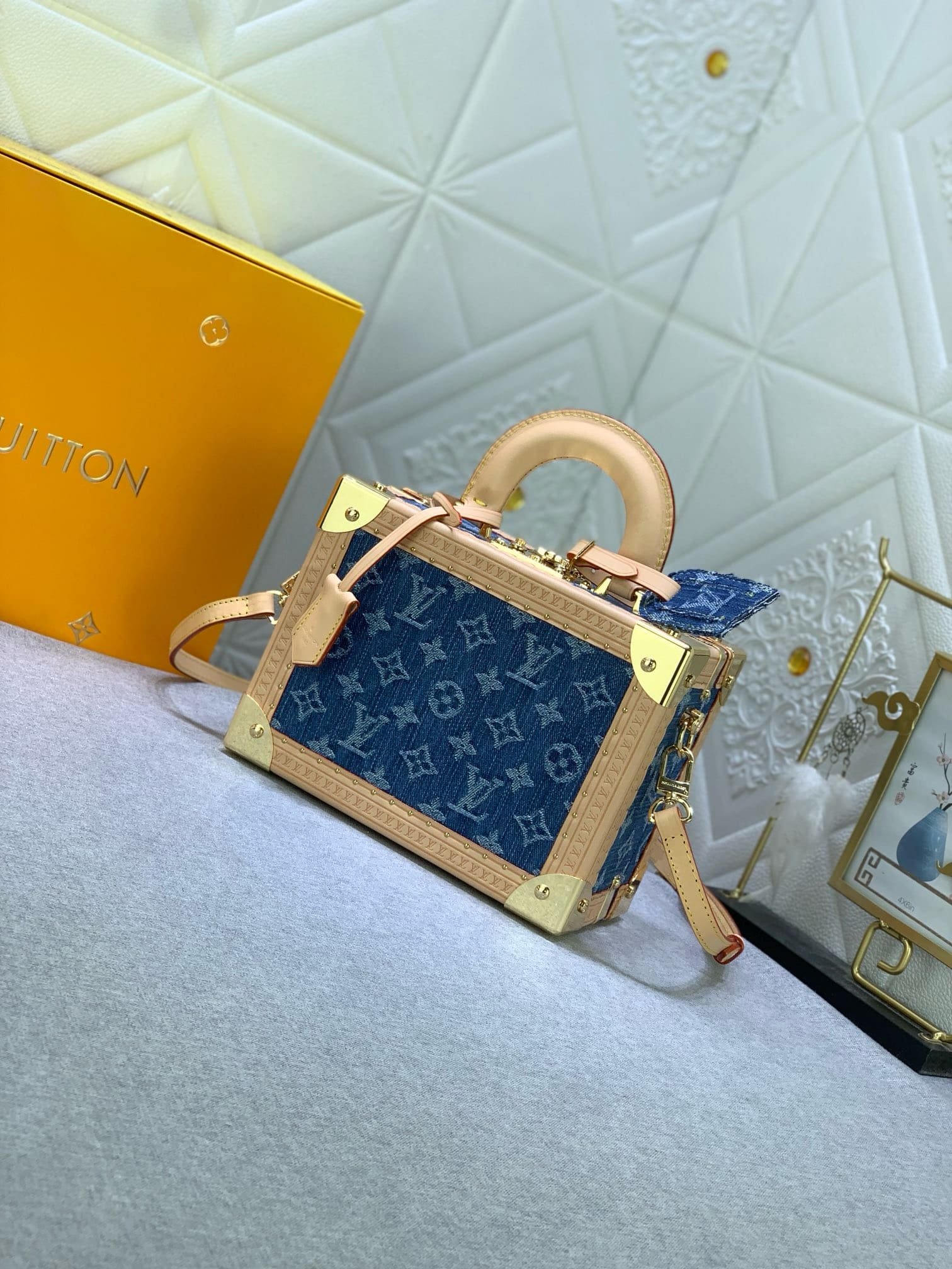 L0vis Vvtt0n M24161 Petite Valise Denim Bleu