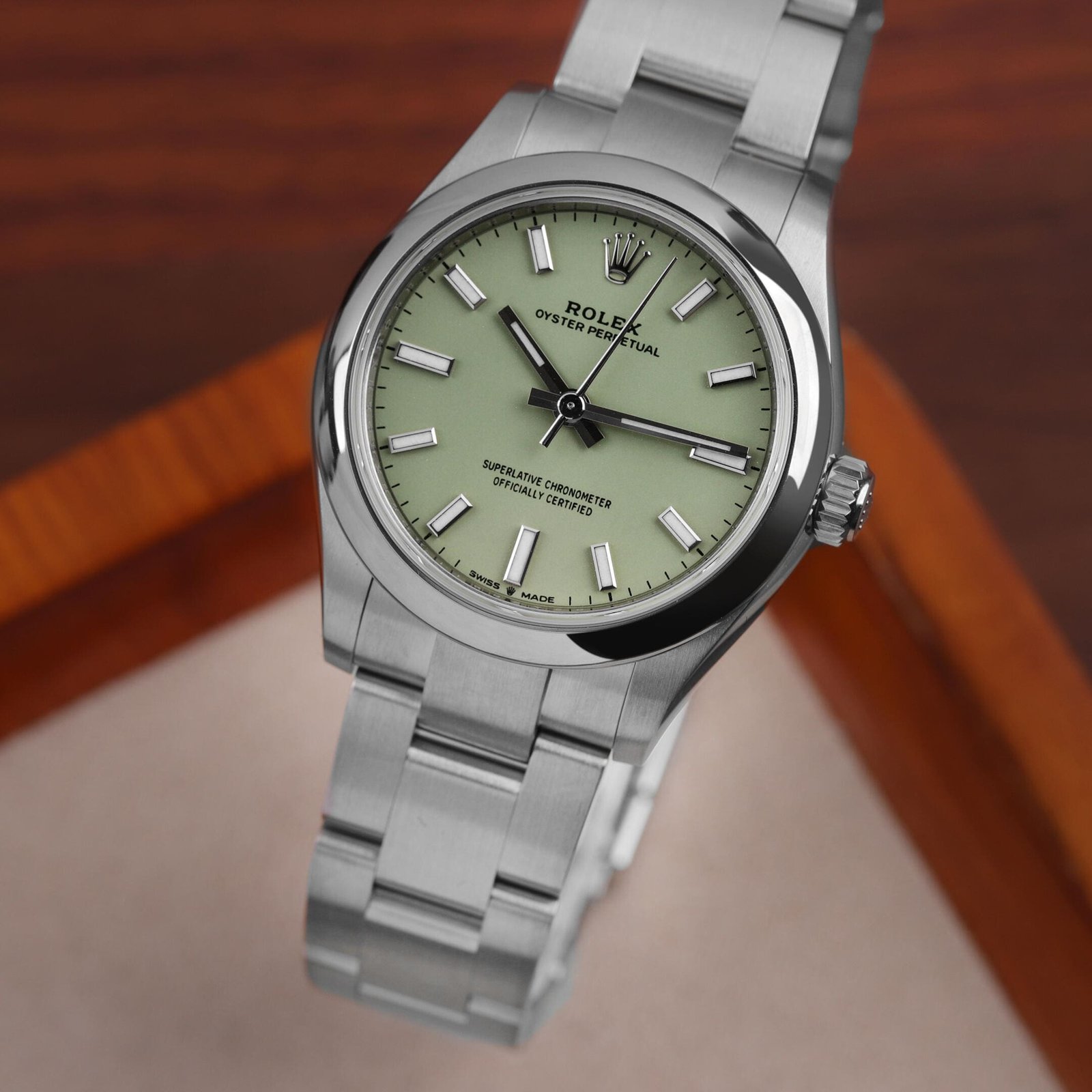 R01ex Oyster Perpetual 41 134300 Stainless Steel Pistachio Dial