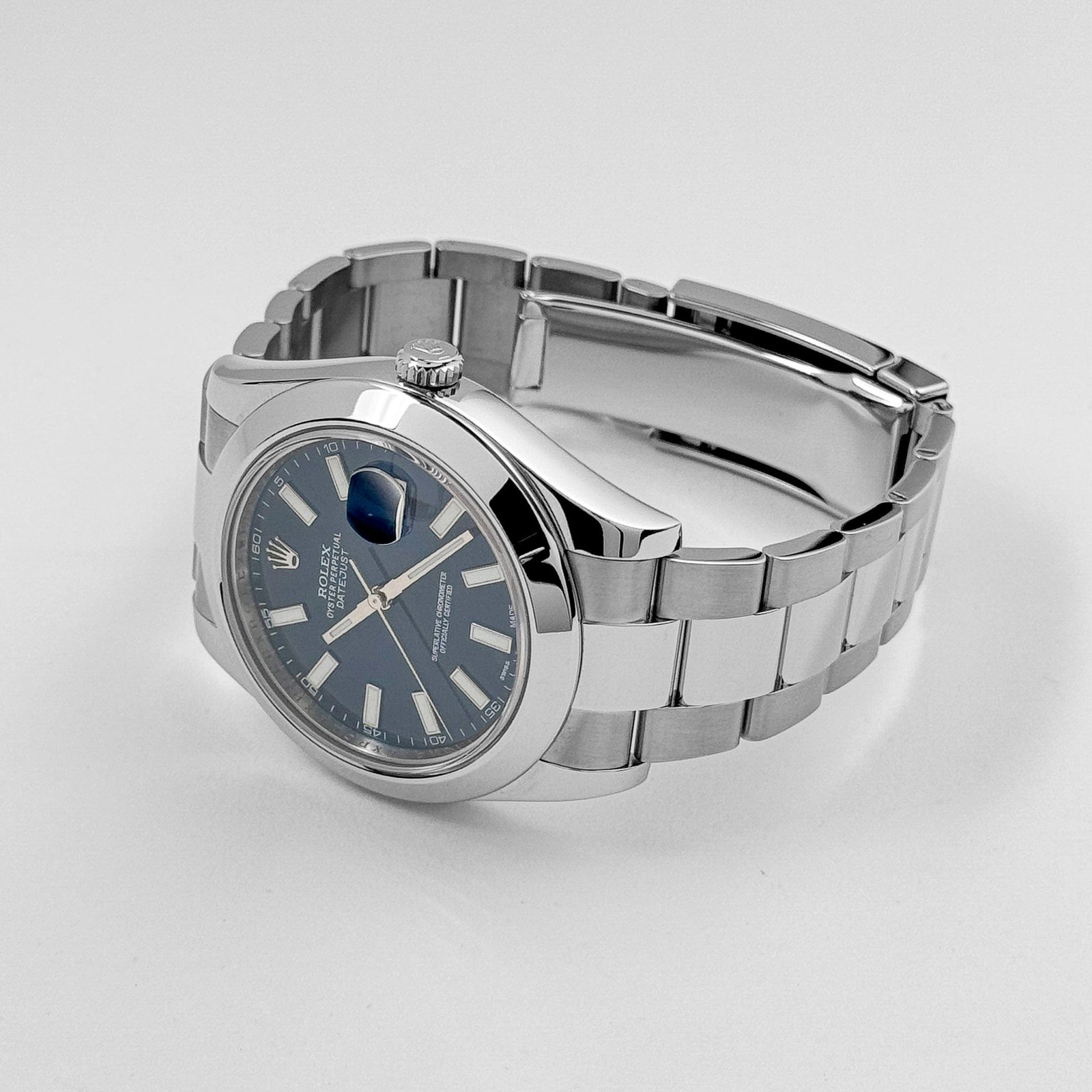 R01ex Datejust 41 116300 Stainless Steel Blue Dial Oyster