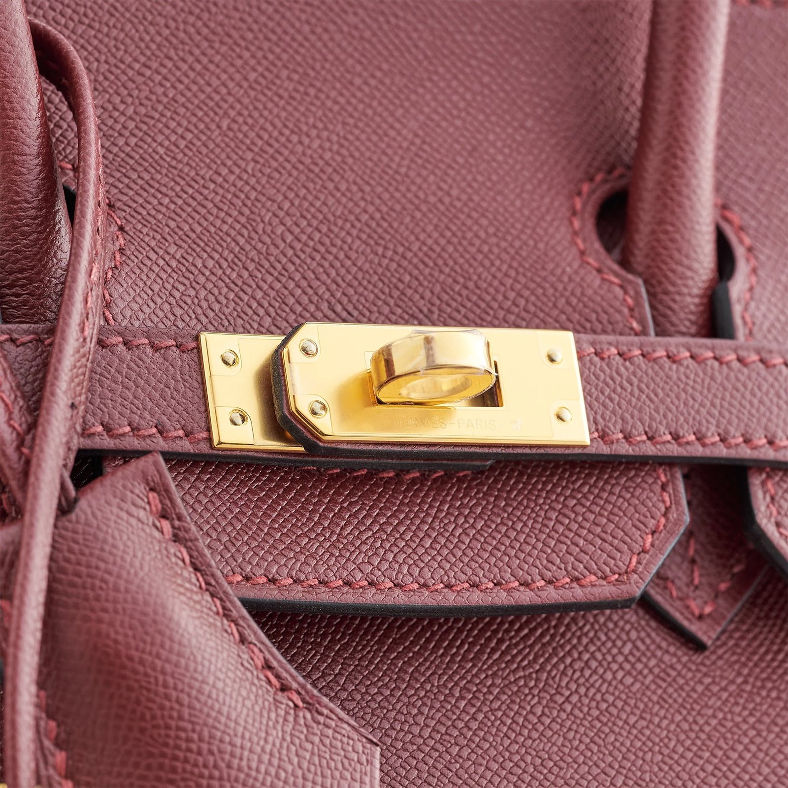 H**me5 Birkin 25 Veau Madame Rouge H Gold Hardware