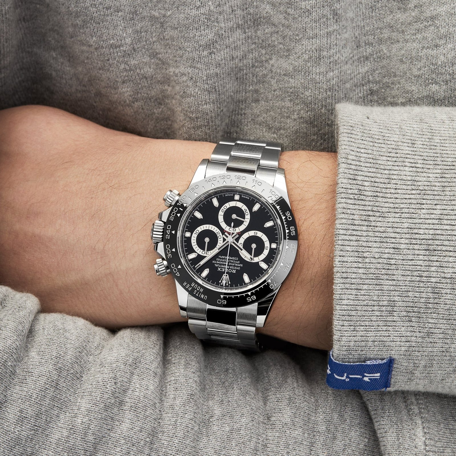 R01ex Daytona 116500LN Stainless Steel Black Dial