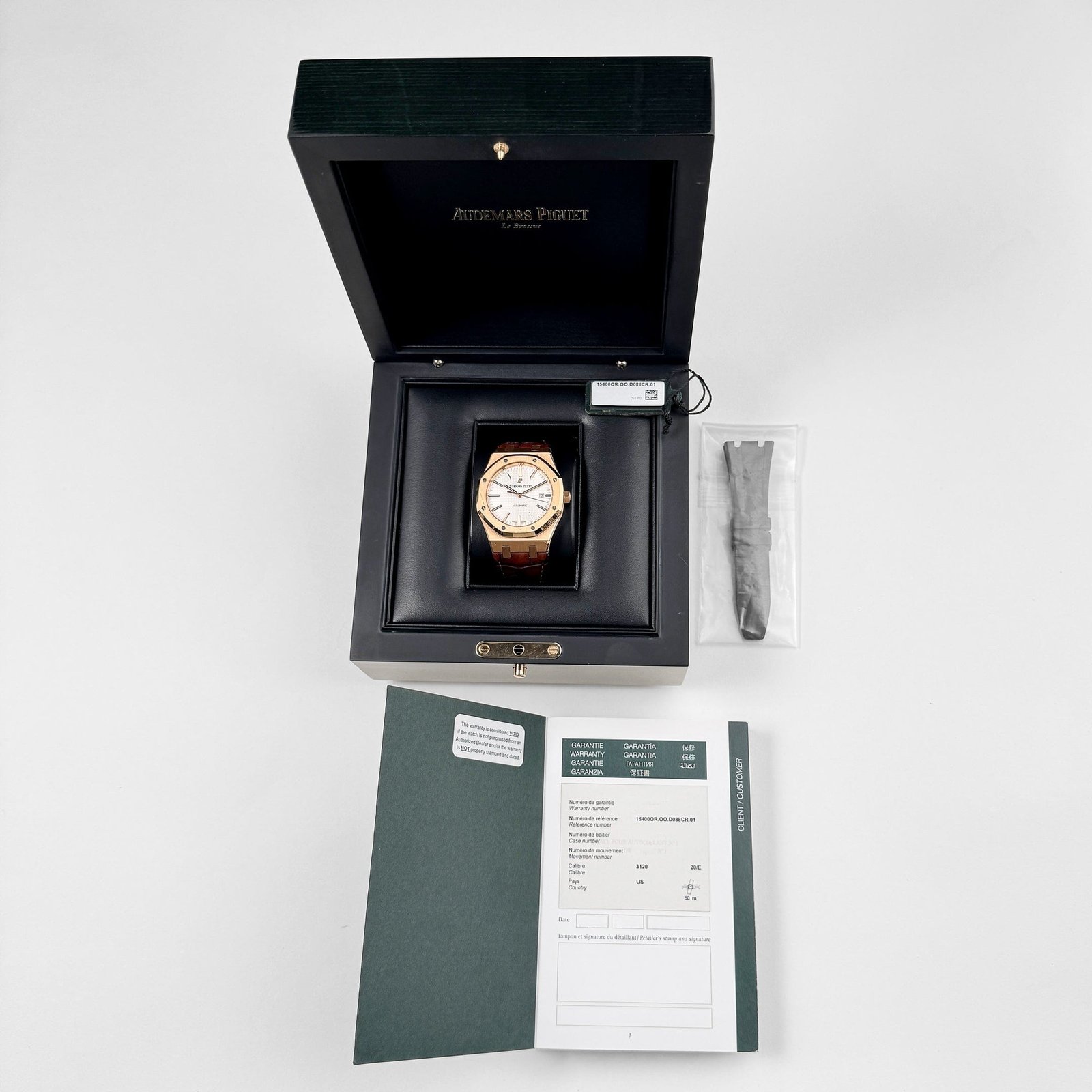 Audemars P1g*et Royal Oak 15400OR.OO.D088CR.01 Selfwinding Rose Gold Silver Dial (2017)