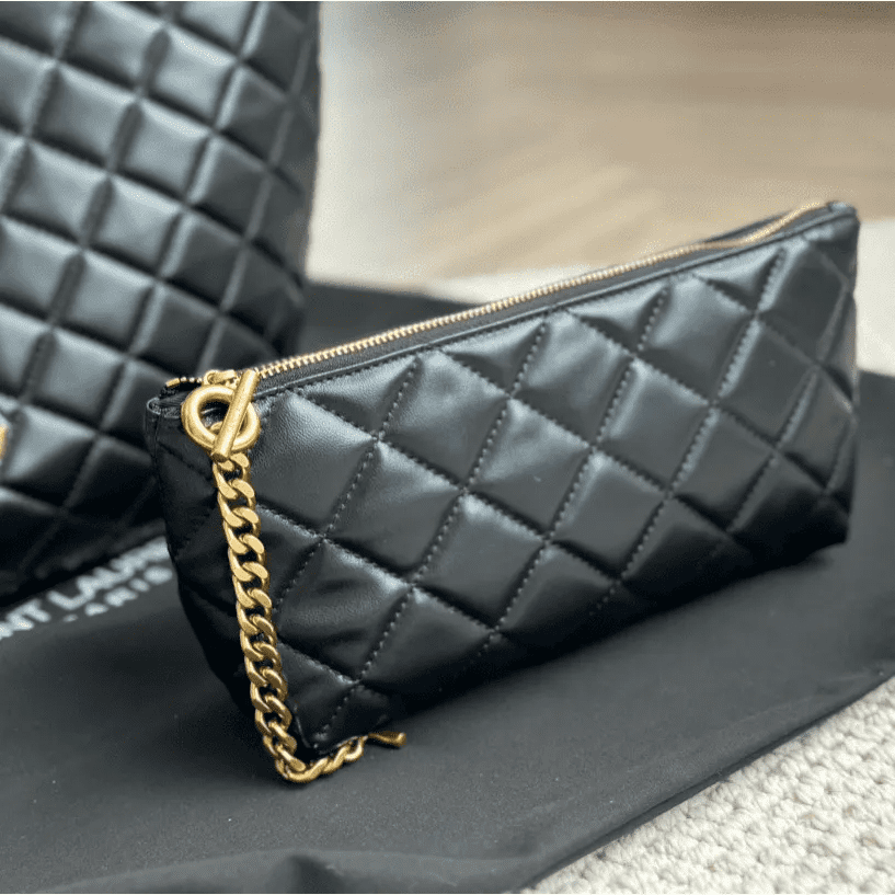 Sa1nt Lau*nt ICARE MAXI SHOPPING BAG IN QUILTED LAMBSKIN