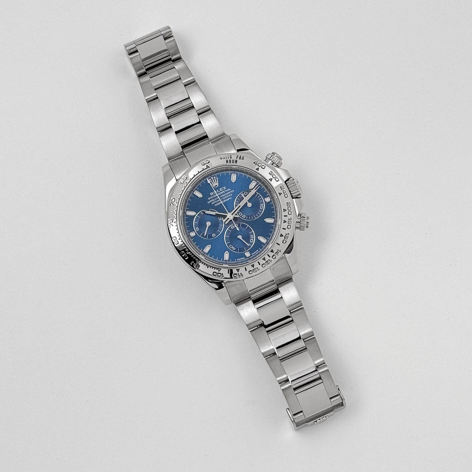 R01ex Daytona 116509 White Gold Blue Dial (2019)