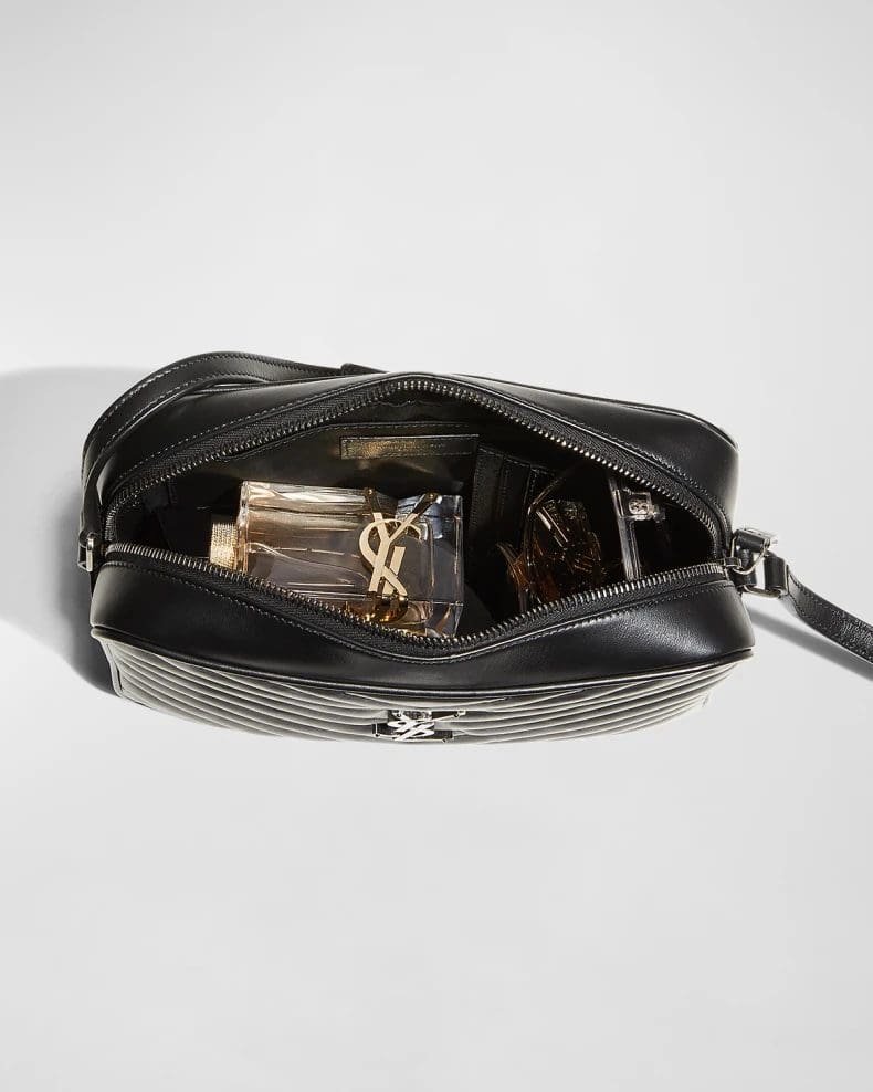 Sa1nt Lau*nt Lou Medium Y51 Monogram Calfskin Camera Crossbody Bag – Aged Silver Hardware