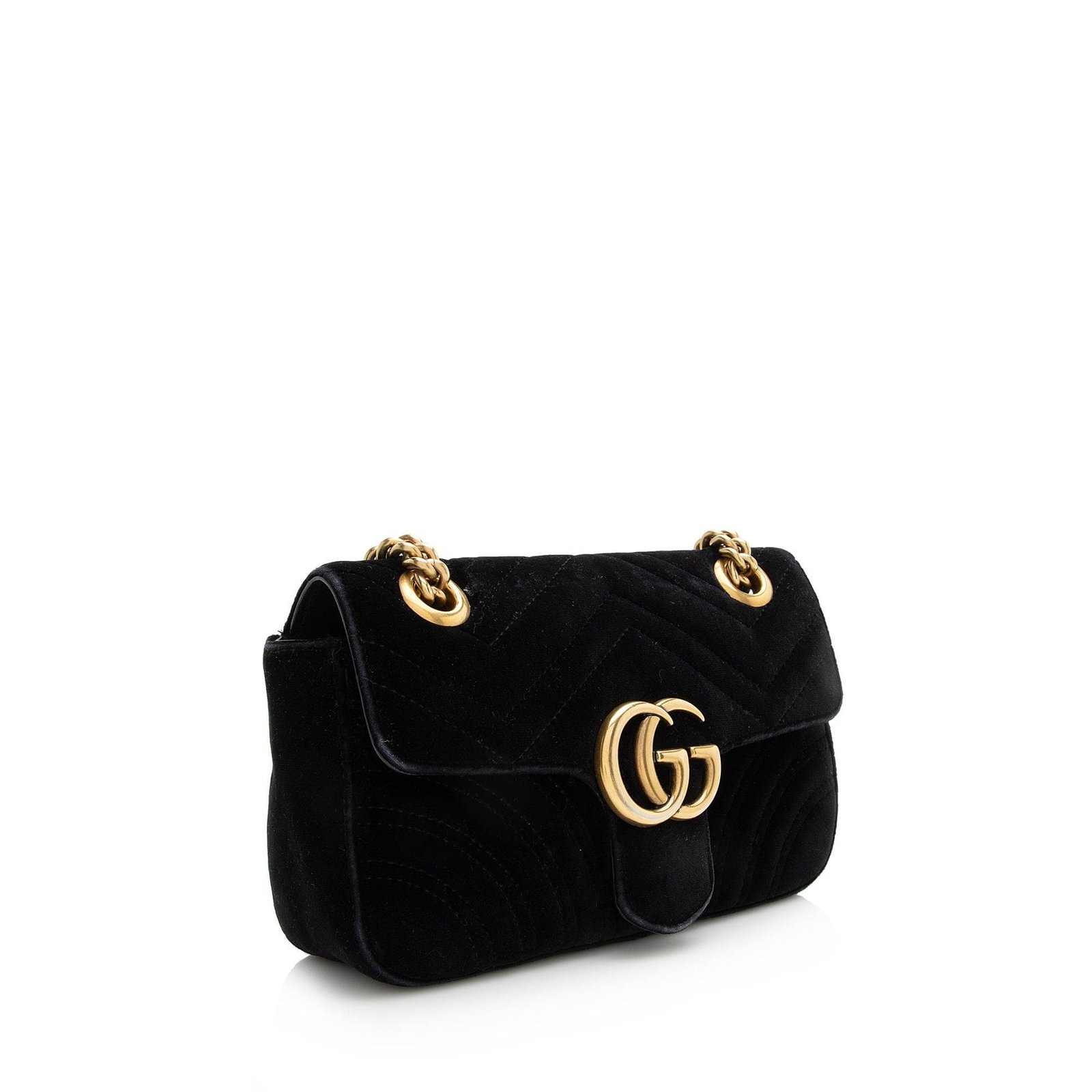 Gvc*1 Matelasse Velvet GG Marmont Mini Shoulder Bag (SHF-22601)
