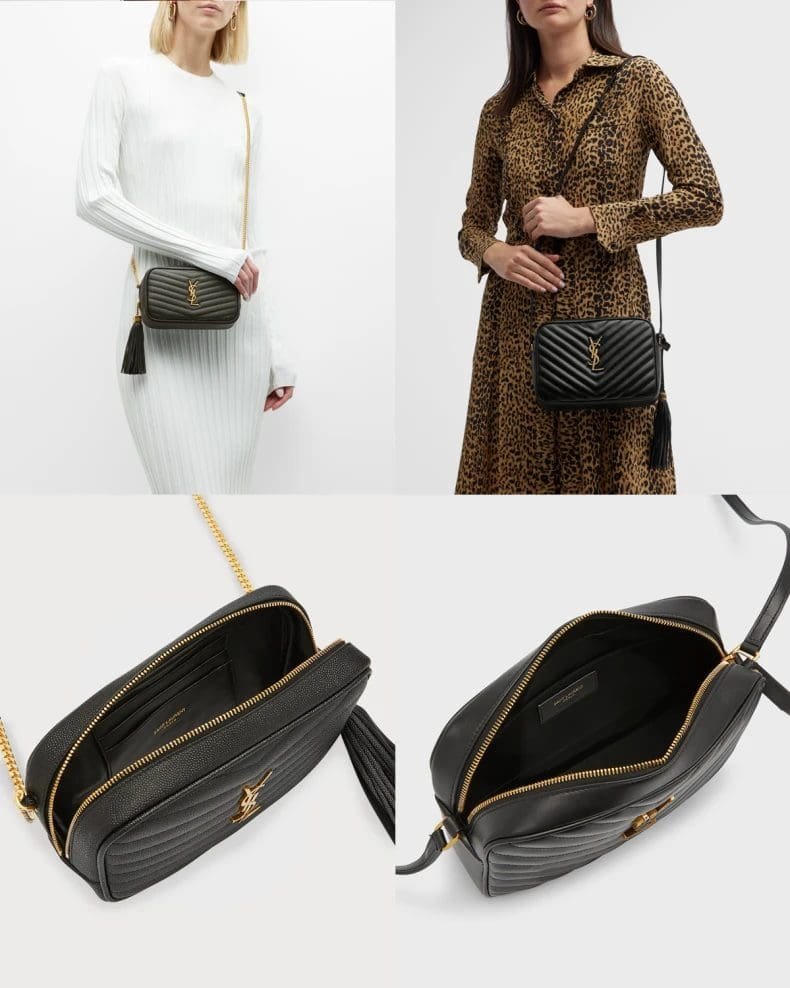Sa1nt Lau*nt Lou Camera Bag In Matelasse Leather