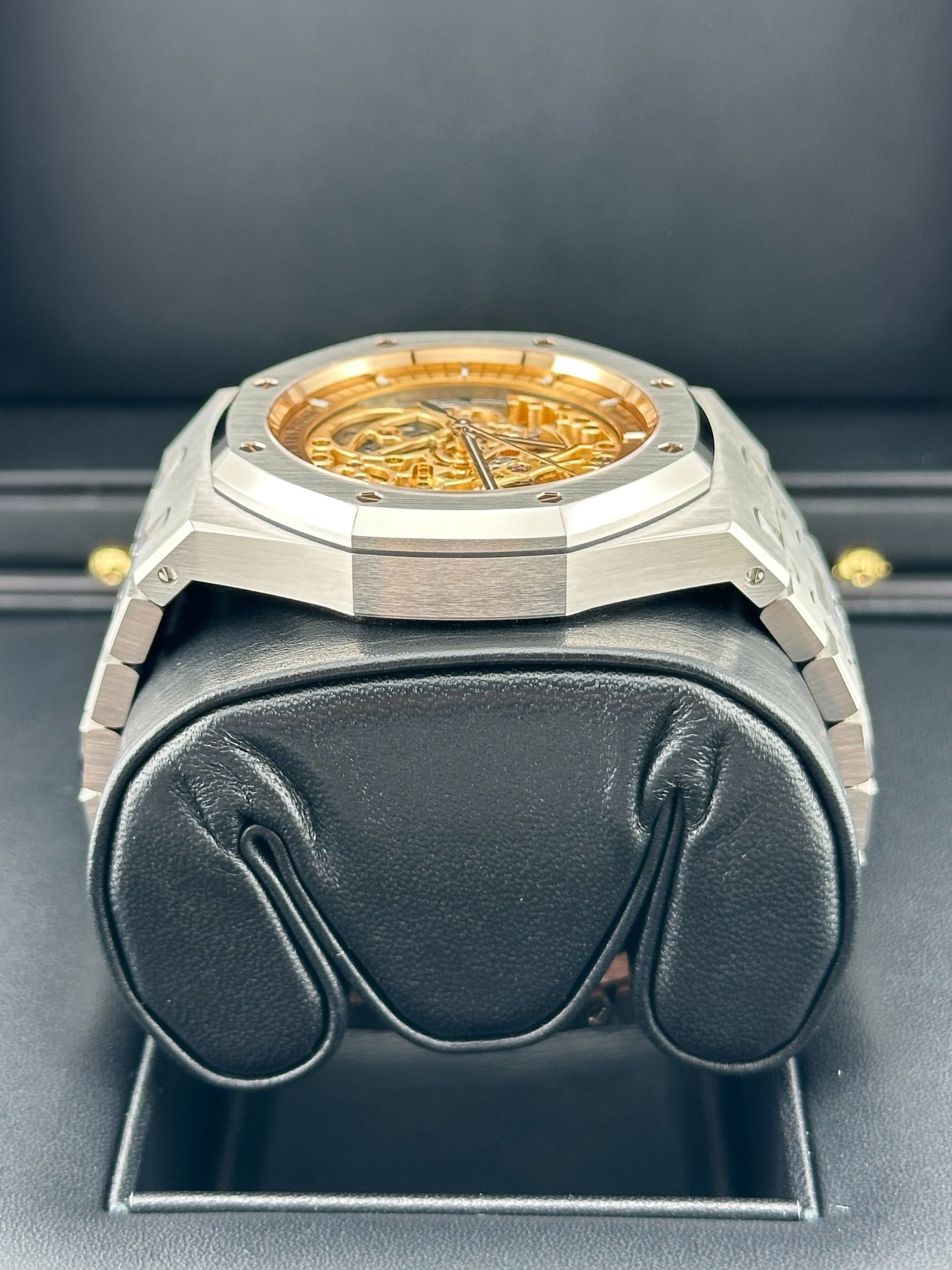 Audemars P1g*et Royal Oak 15407ST.OO.1220ST.02 Double Balance Wheel  Stainless Steel Openworked Pink Gold-Toned Dial 41mm