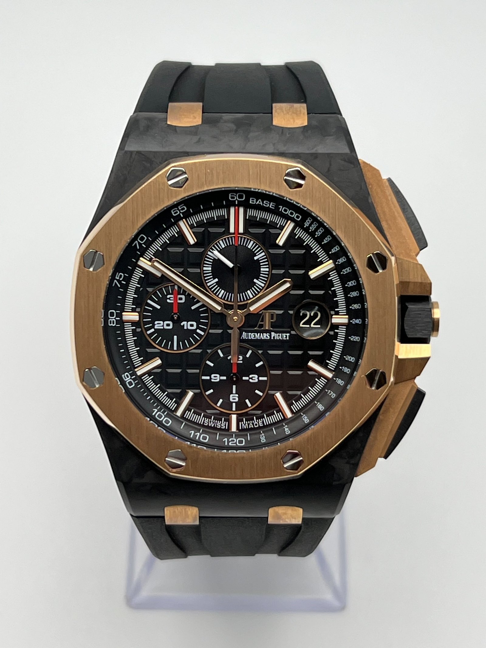 Audemars P1g*et Royal Oak Offshore 26406FR.OO.A002CA.01 Chronograph ‘QE II Cup 2016’ Black and Rose Gold Black Dial Limited Edition