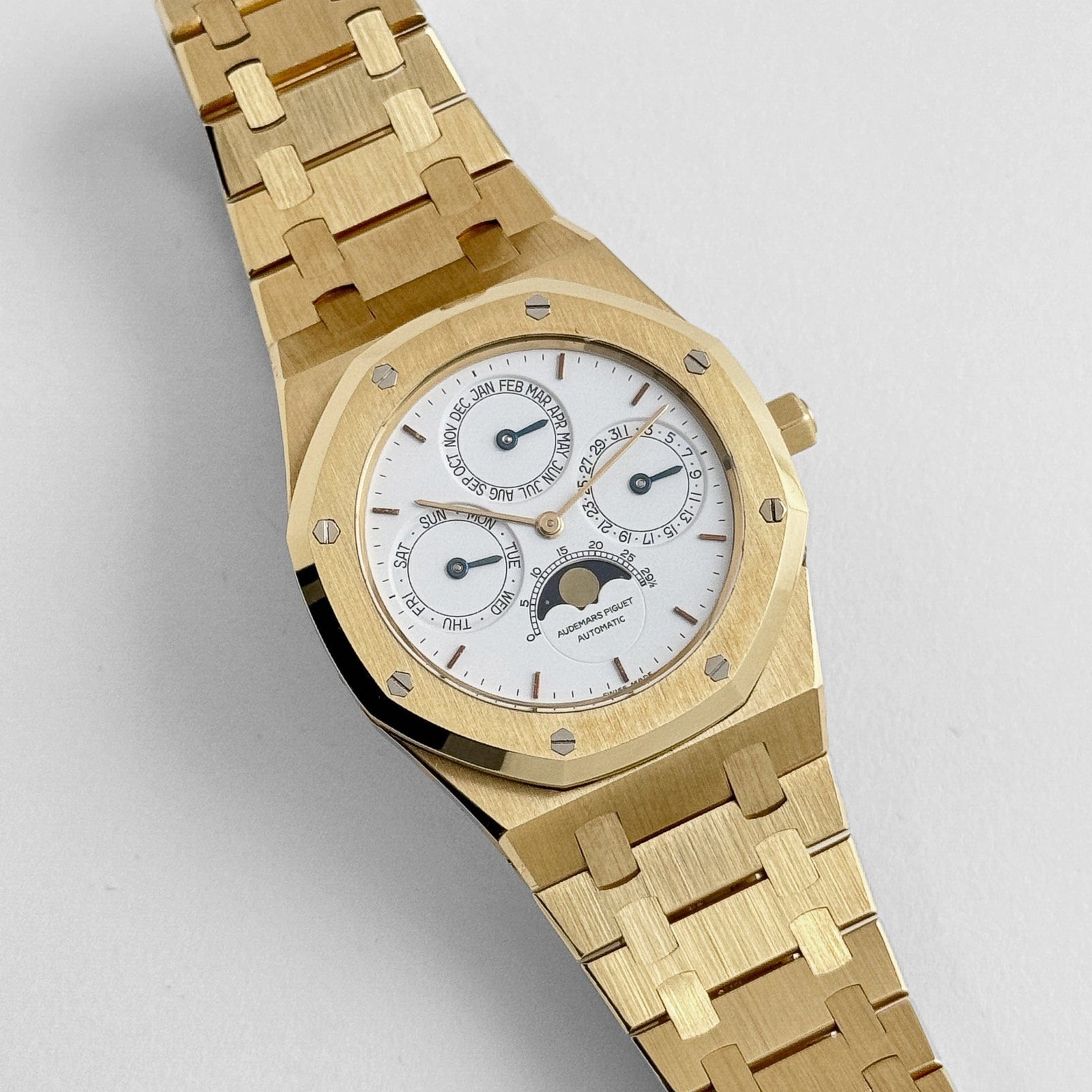 Audemars P1g*et Royal Oak Perpetual Calendar 25654BA Yellow Gold White Dial