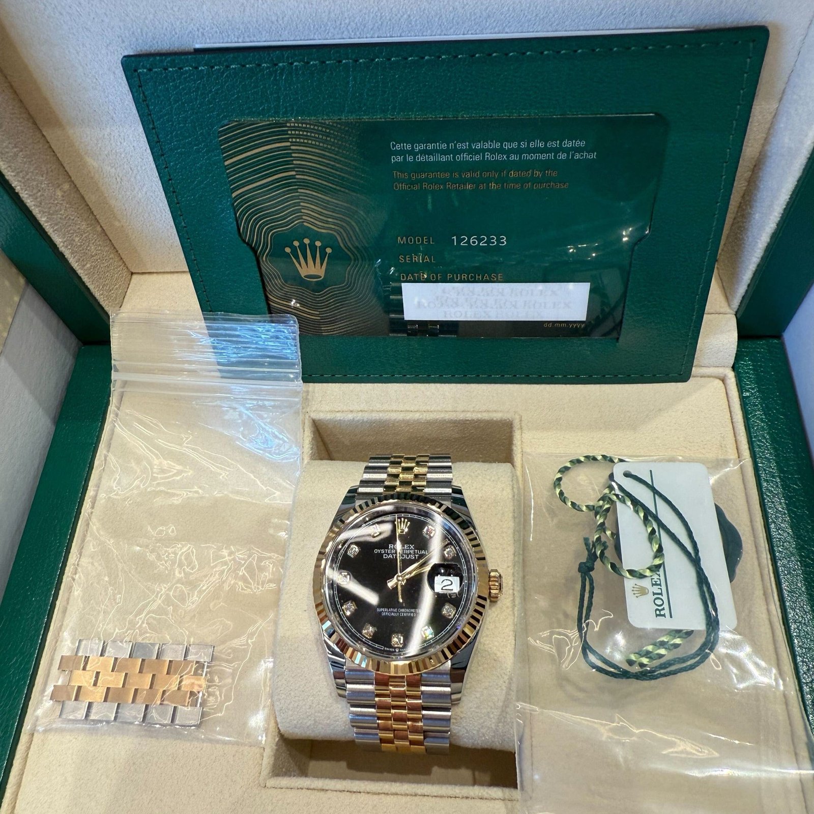 R01ex Datejust 36 126233 Stainless Steel Yellow Gold Black D1am0nd Dial Jubilee (2024)