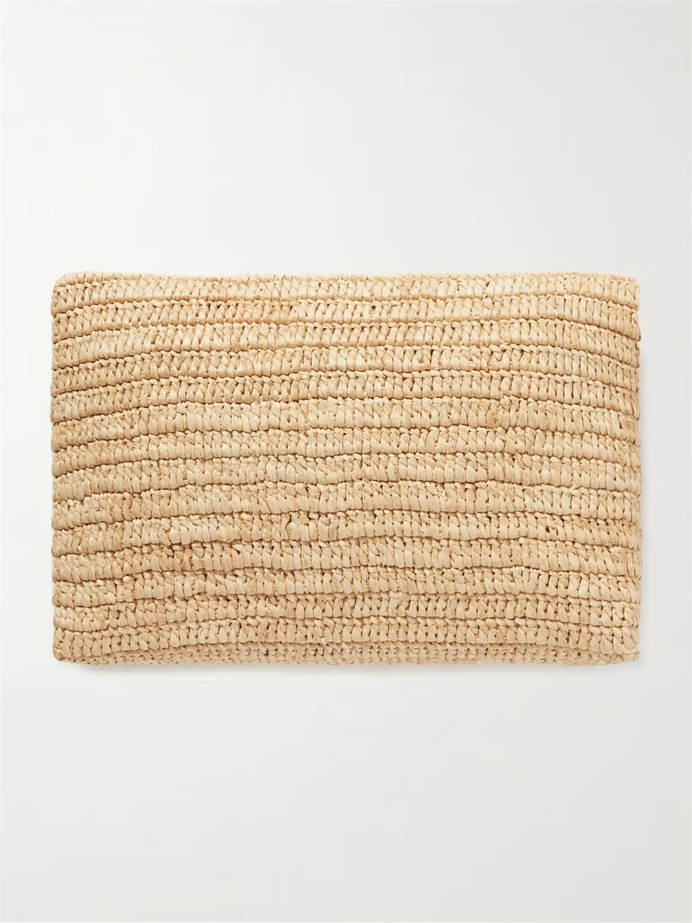 Sa1nt Lau*nt Cassandre Large Envelope Pouch in Raffia