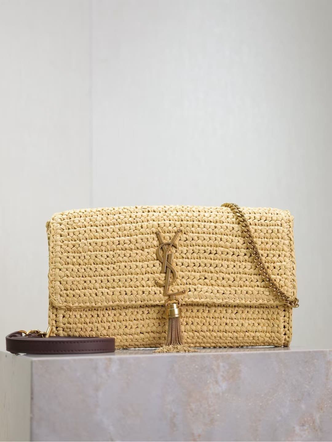 Sa1nt Lau*nt kate 99 tassel in raffia