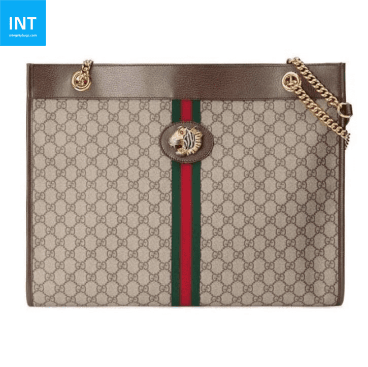 Gvc*1 Rajah Tiger Large Tote Lion Beige Logo GG Bag