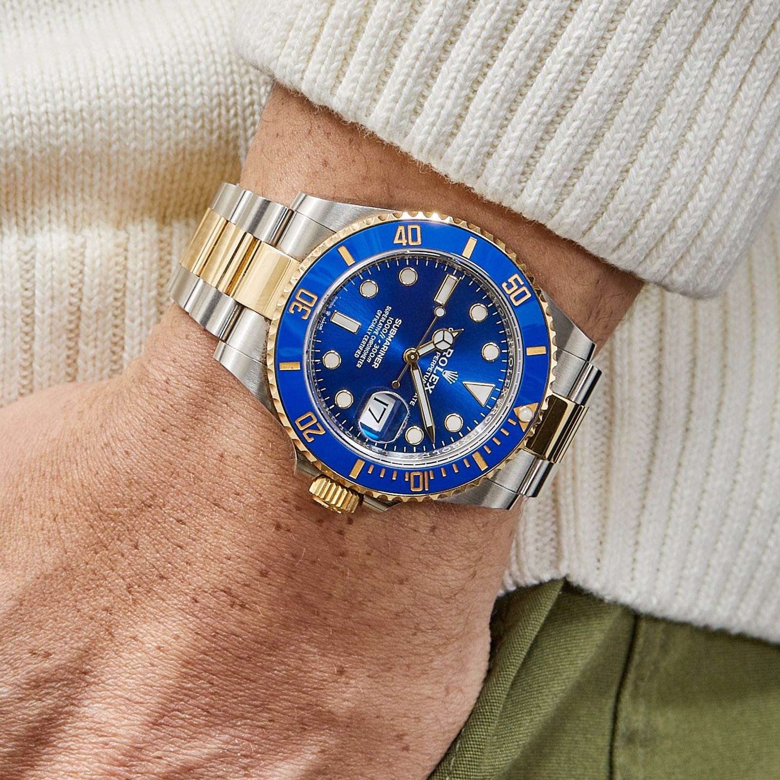 R01ex Submariner Date 126613LB Stainless Steel Yellow Gold Blue Dial (2021)