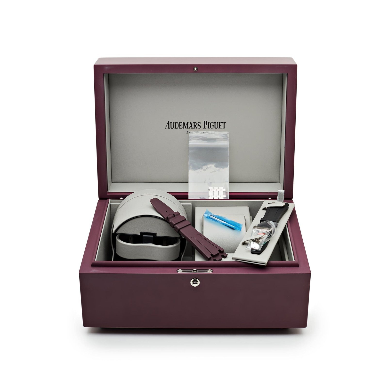 Audemars P1g*et Royal Oak Perpetual Calendar 26598BC.ZZ.1220BC.01 ‘Special Edition’ White Gold Burgundy Dial D1am0nd Bezel (2024)