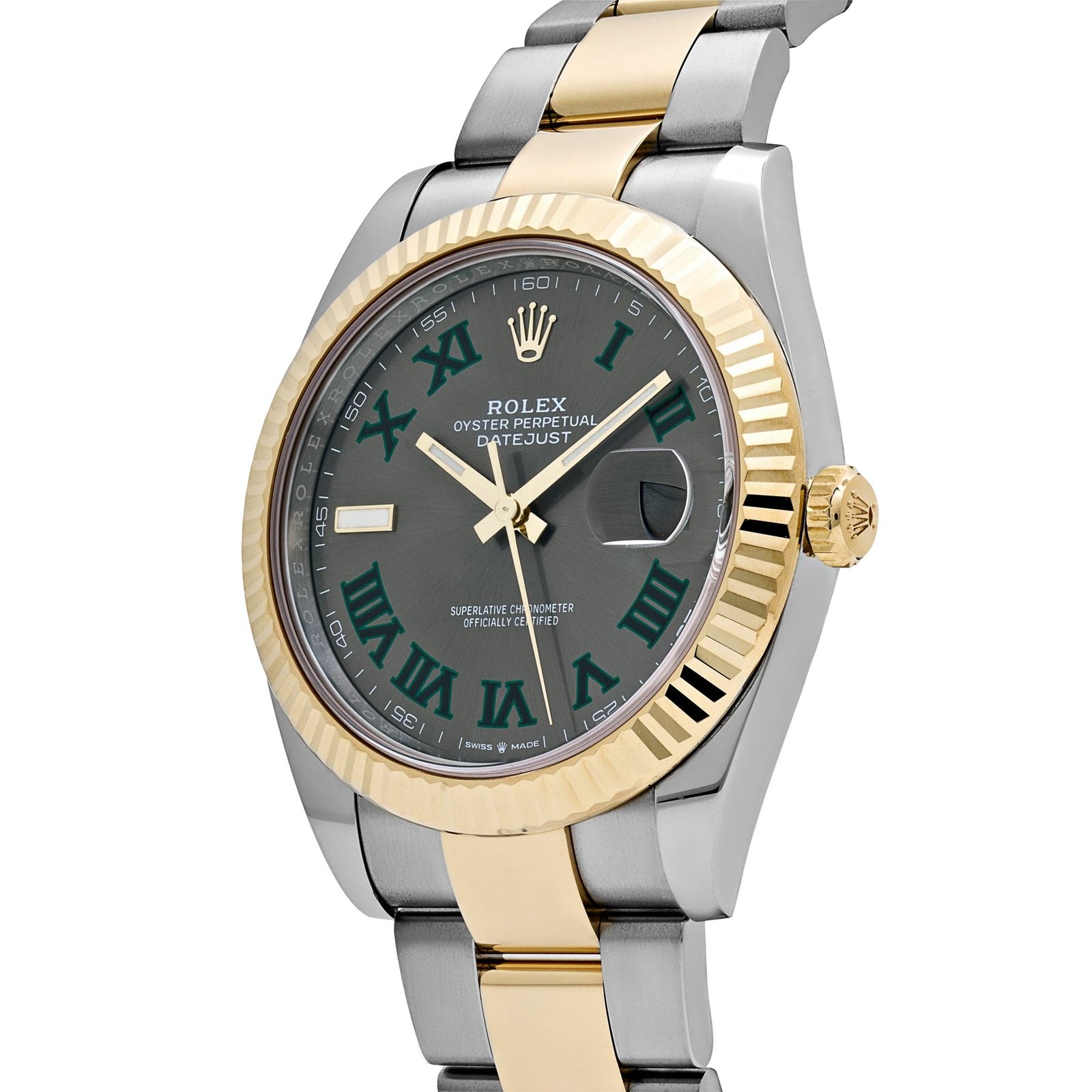 R01ex Datejust 41 126333 Yellow Gold Stainless Steel Wimbledon Slate Dial Oyster (2024)