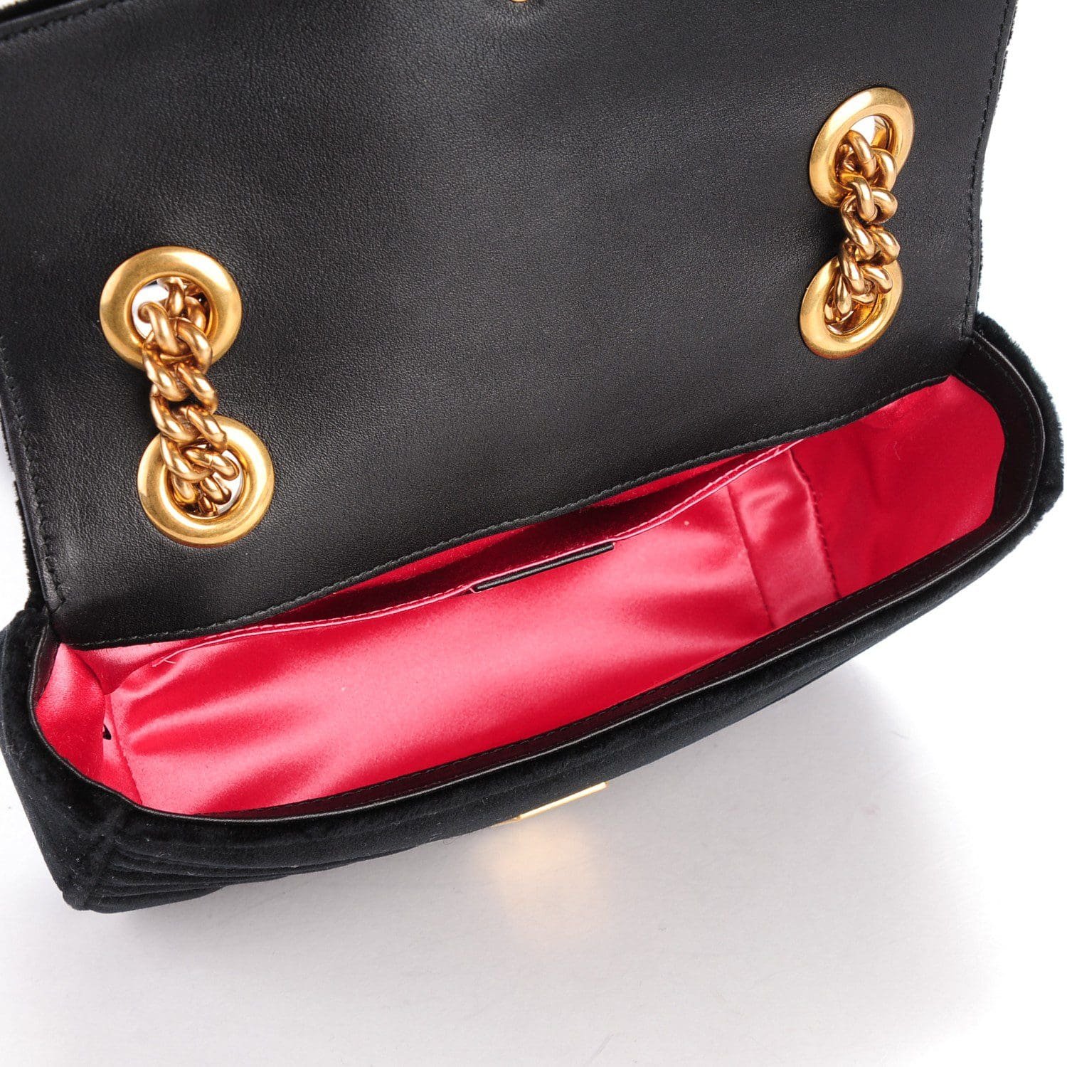 Gvc*1 Matelasse Velvet GG Marmont Mini Shoulder Bag (SHF-22601)