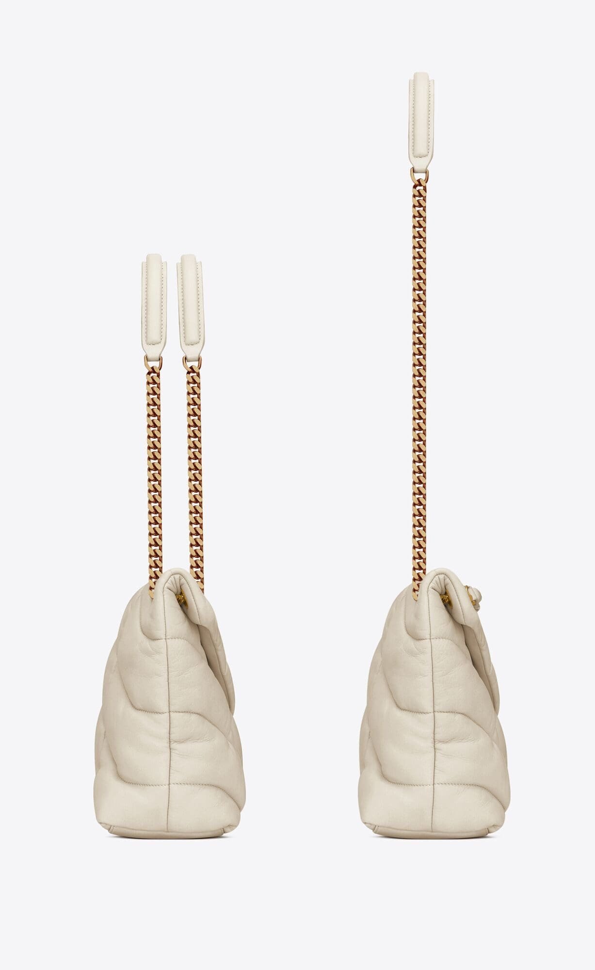 Sa1nt Lau*nt PUFFER MEDIUM BAG IN QUILTED NAPPA LEATHER