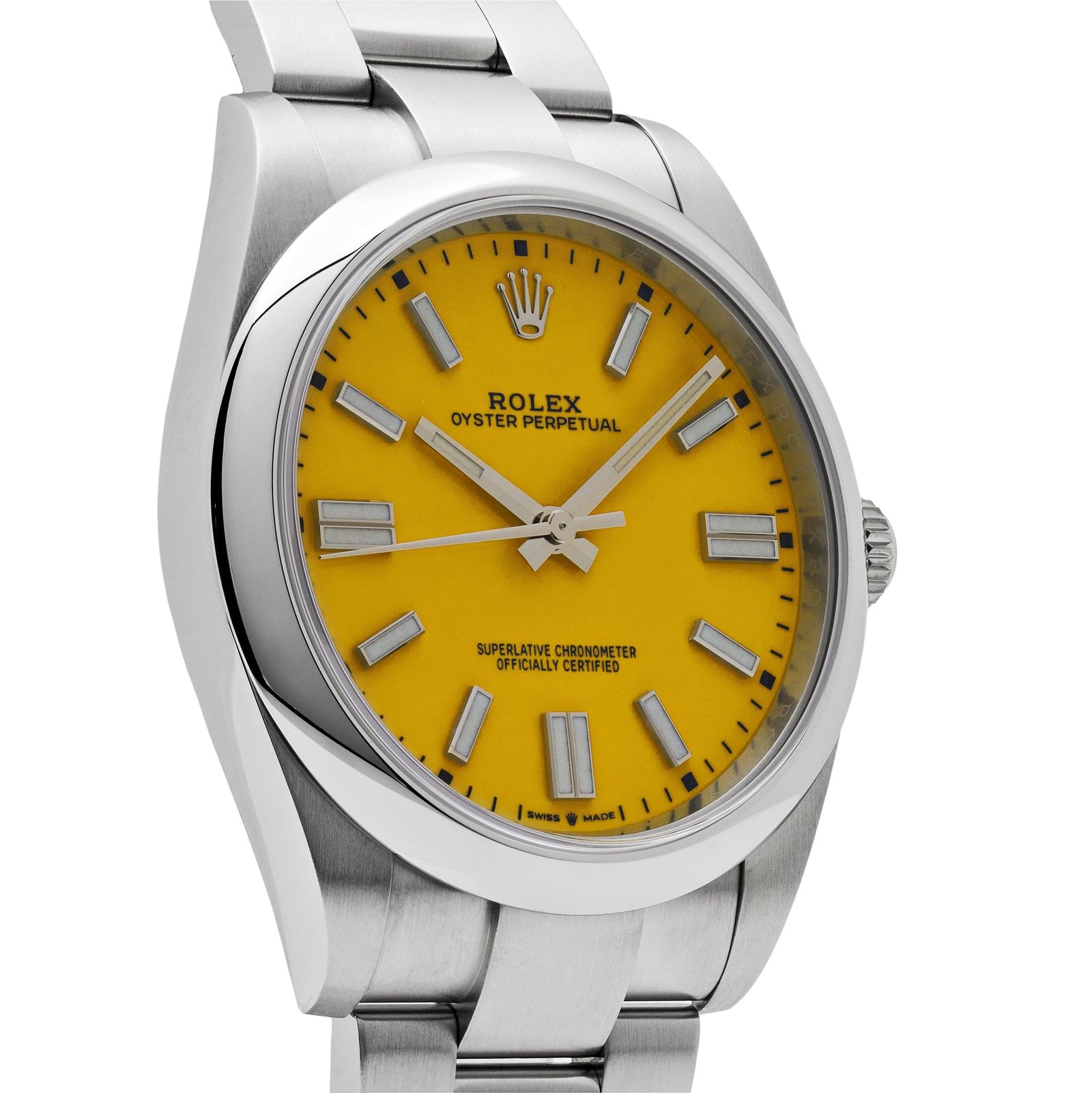 R01ex Oyster Perpetual 41 124300 Stainless Steel Yellow Dial
