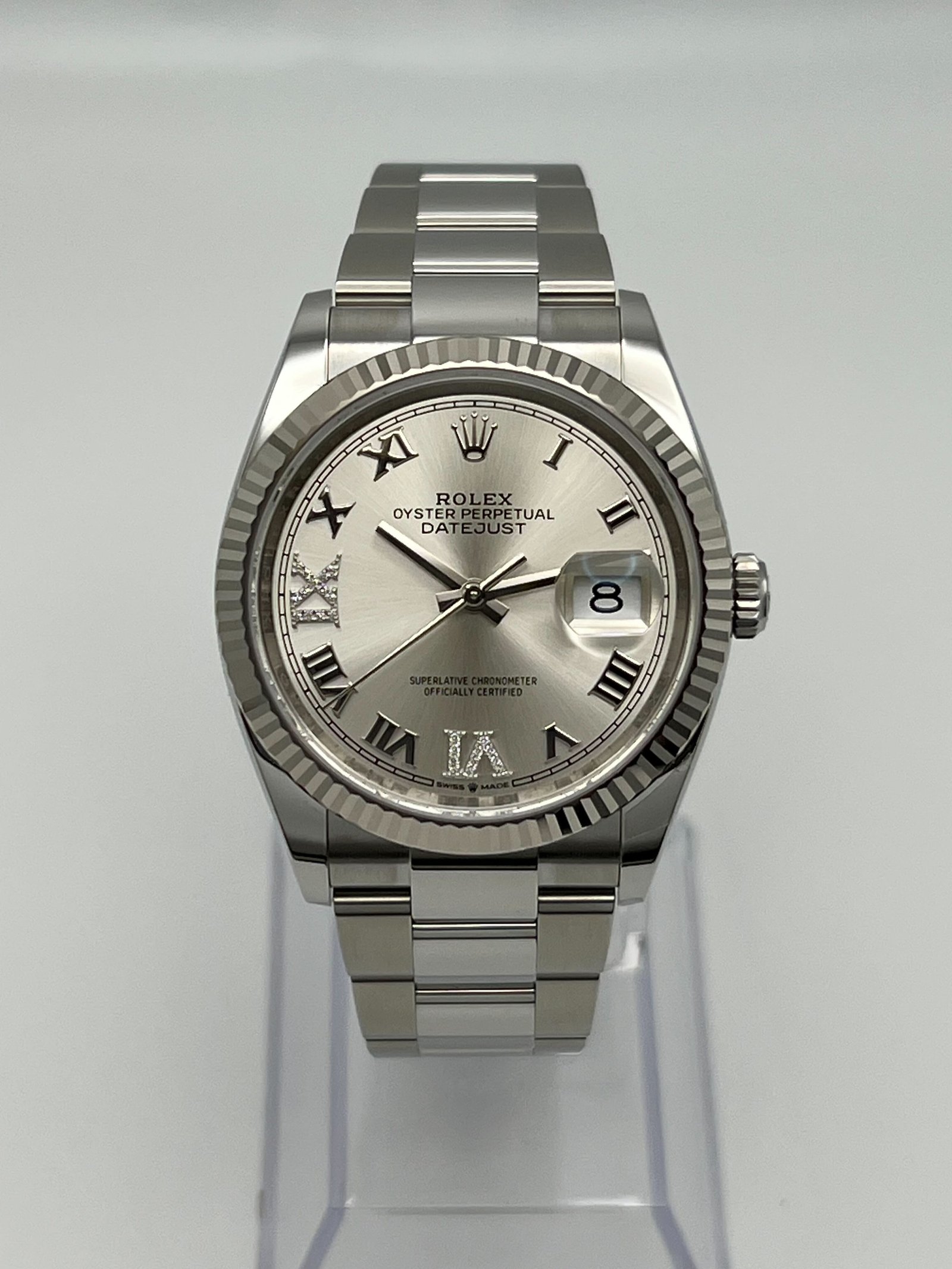 R01ex Datejust 36 126234 Stainless Steel Silver Dial Oyster