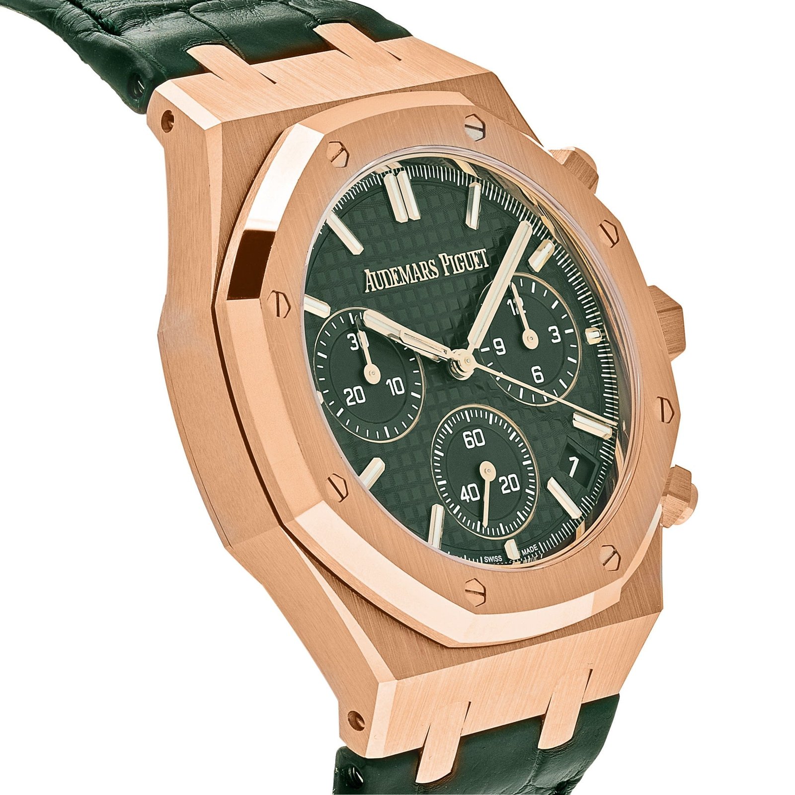 Audemars P1g*et Royal Oak 26240OR.OO.D404CR.01 Chronograph ’50th Anniversary’ Rose Gold Green Dial