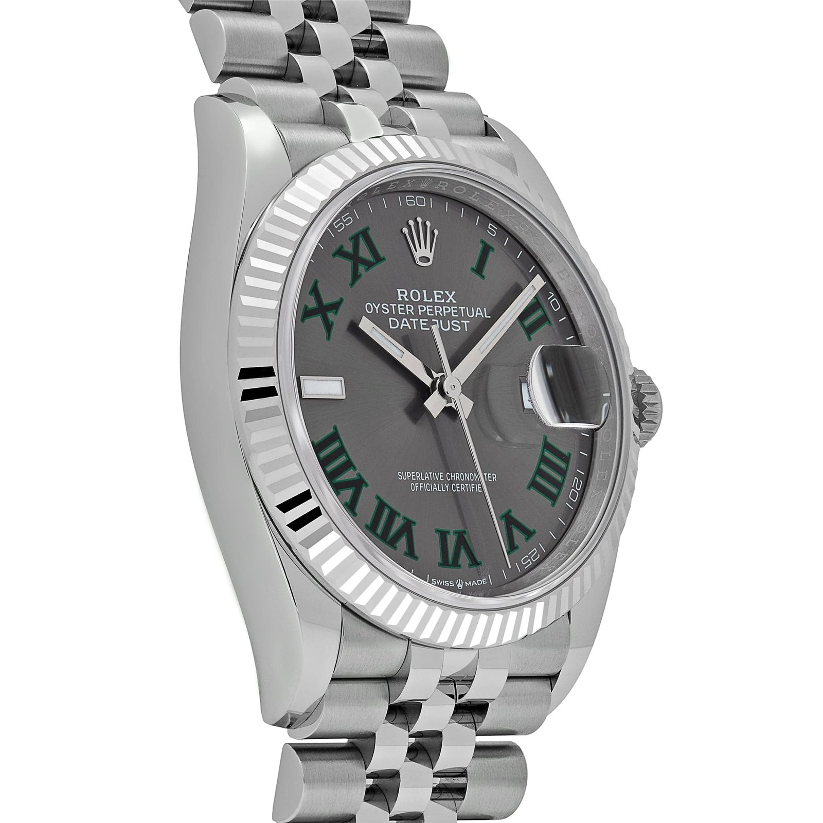 R01ex Datejust 36 126234 Stainless Steel Slate ‘Wimbledon’ Dial Jubilee (2025)