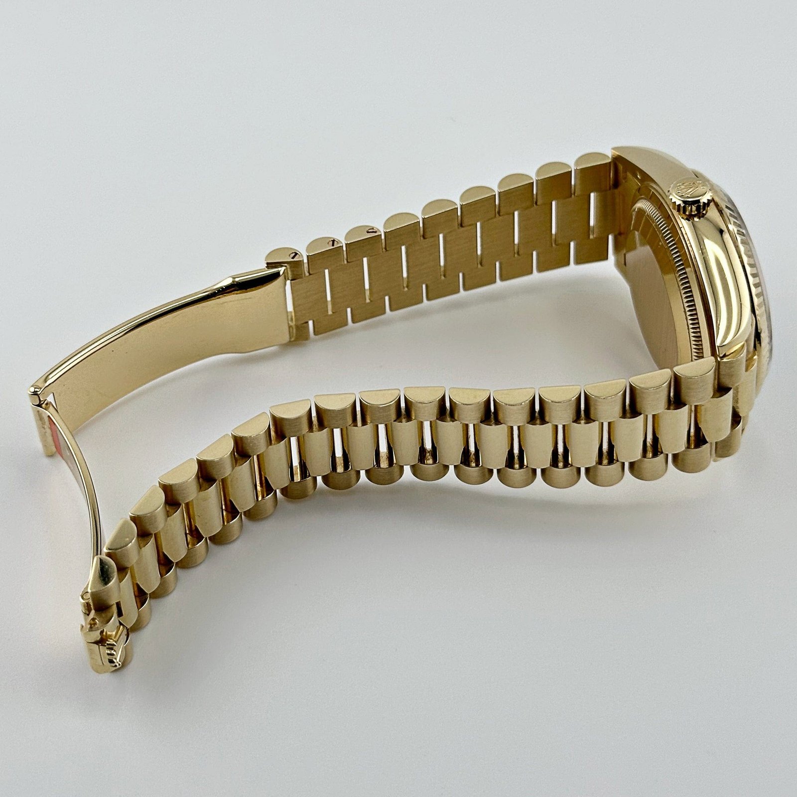 R01ex Day-Date 36 128238 Yellow Gold Green Ombré D1am0nd Dial