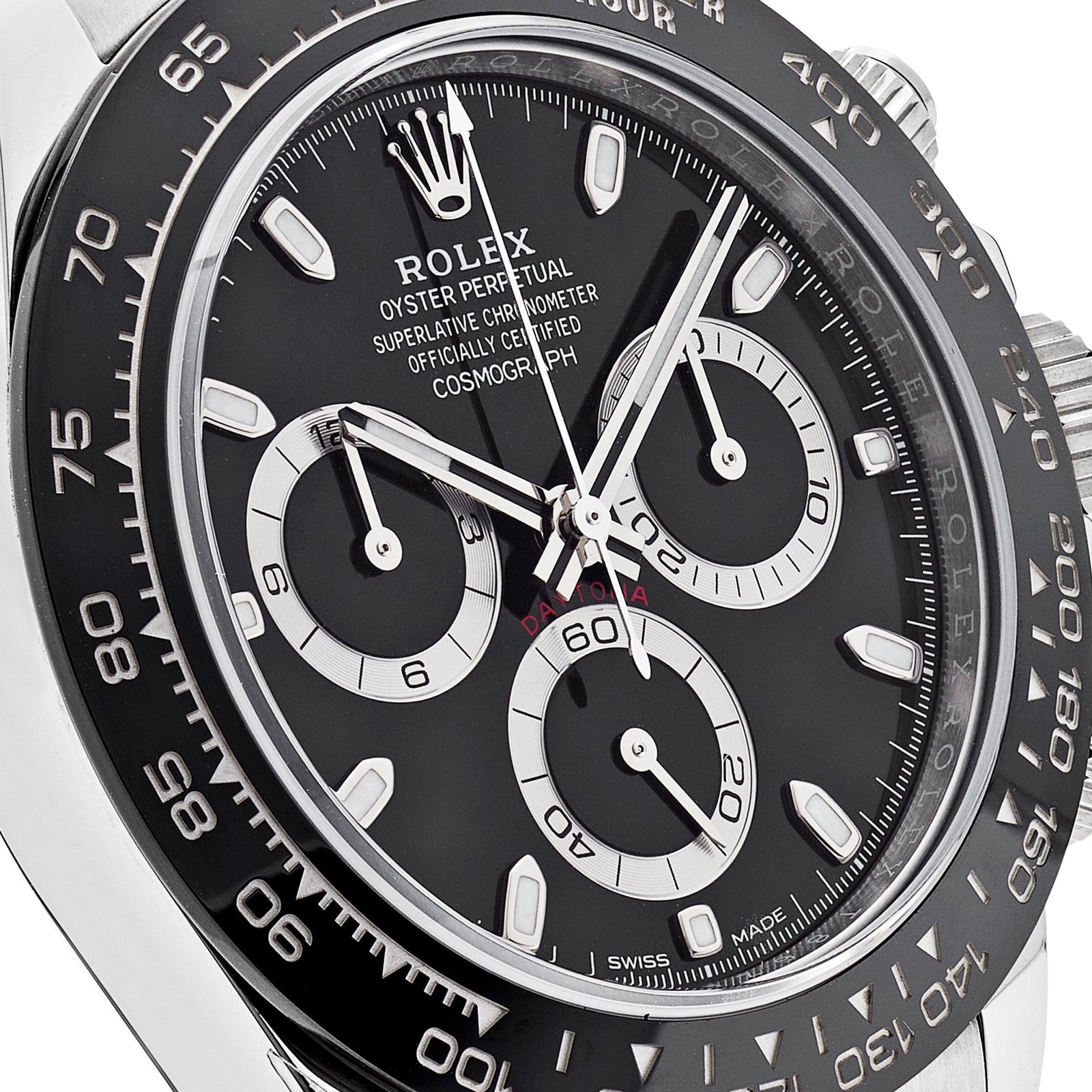 R01ex Daytona 116500LN Stainless Steel Black Dial