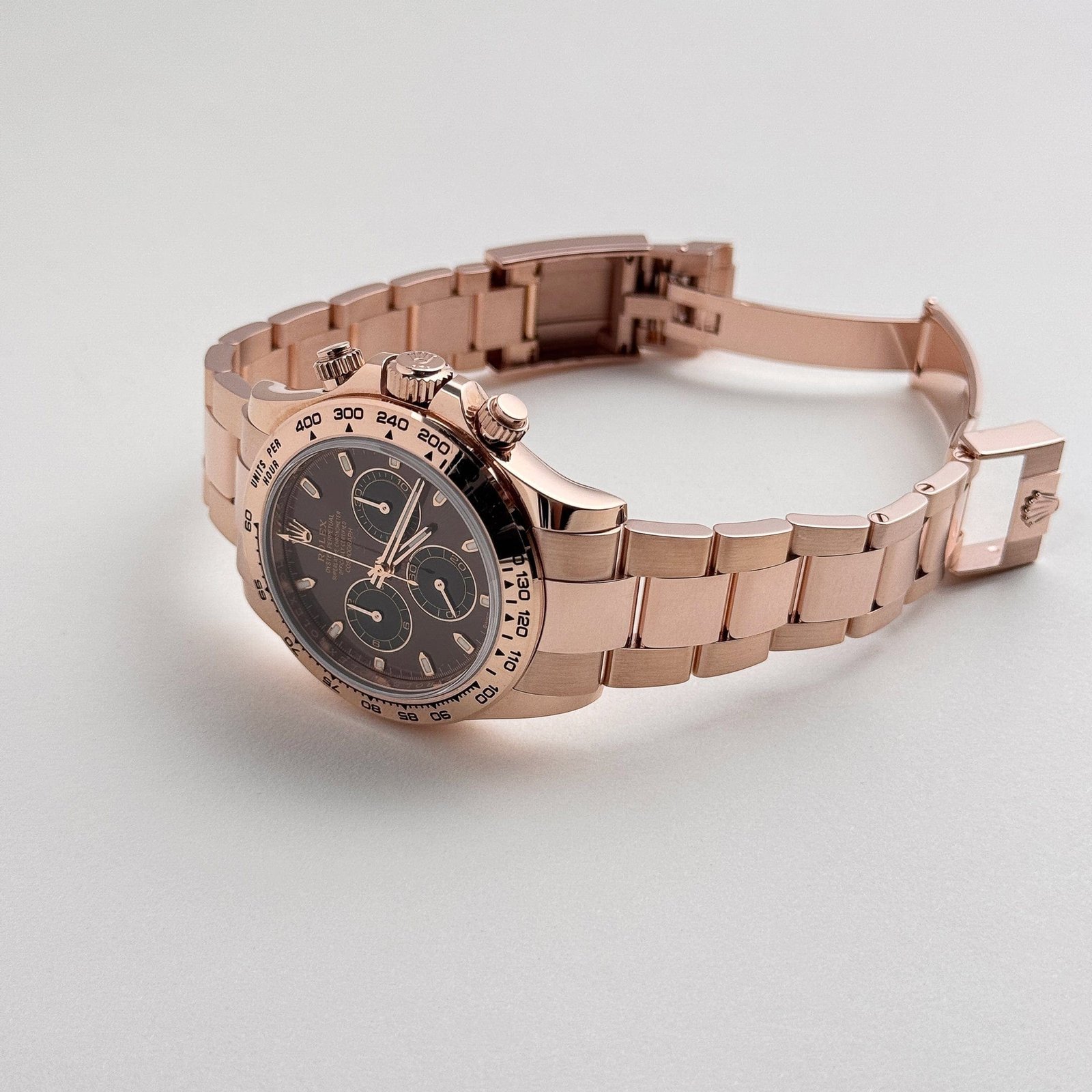 R01ex Daytona 116505 Rose Gold Chocolate Brown Dial