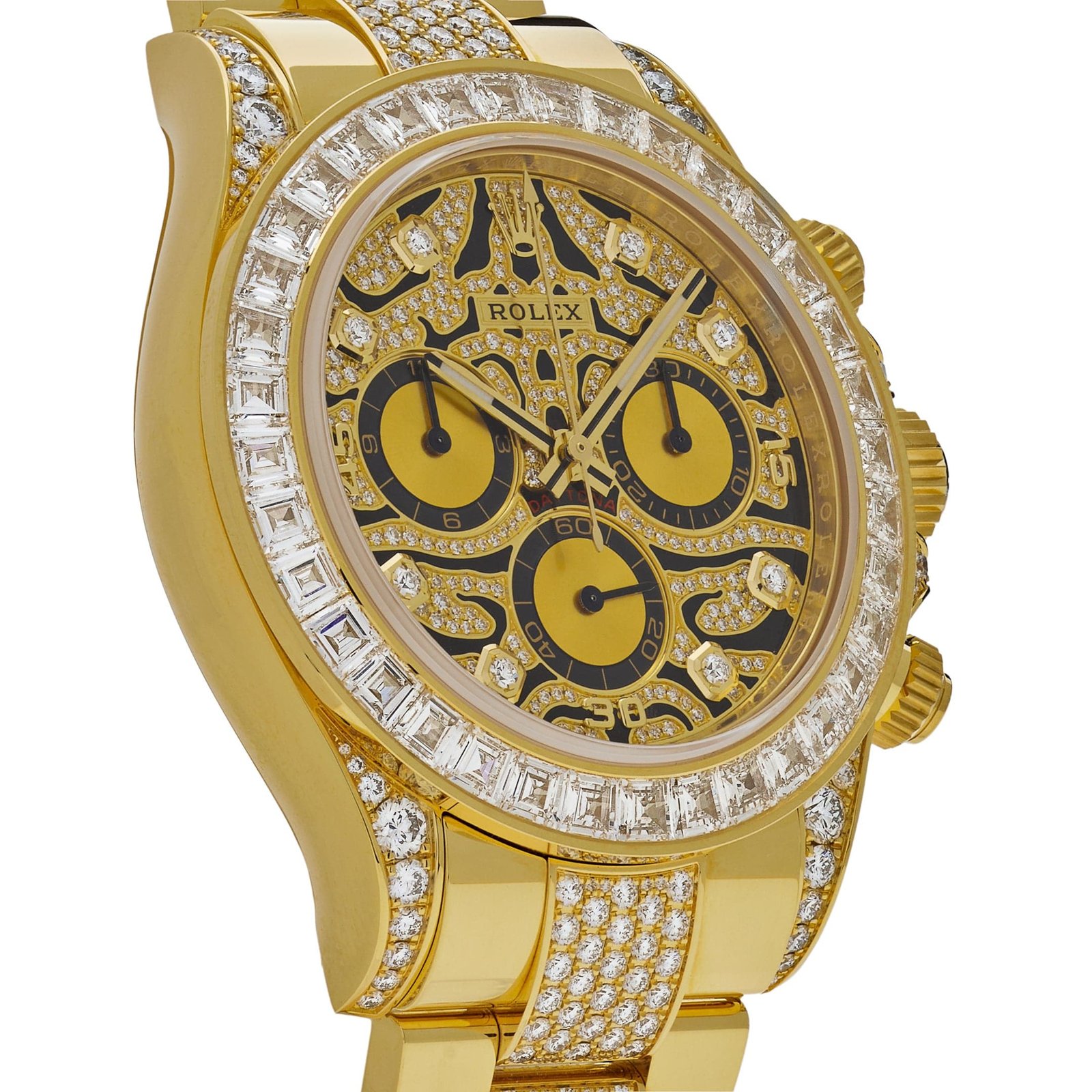 R01ex Daytona ‘Eye of the Tiger’ 116598TBR Yellow Gold D1am0nd Accents