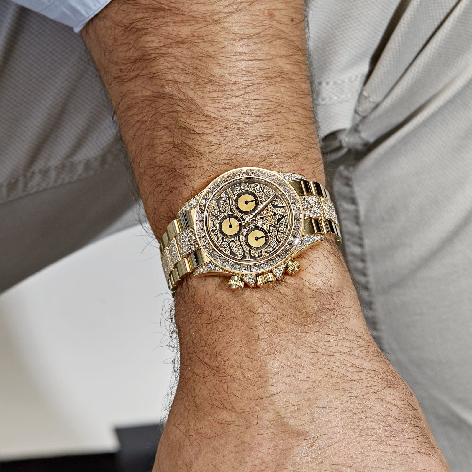 R01ex Daytona ‘Eye of the Tiger’ 116598TBR Yellow Gold D1am0nd Accents