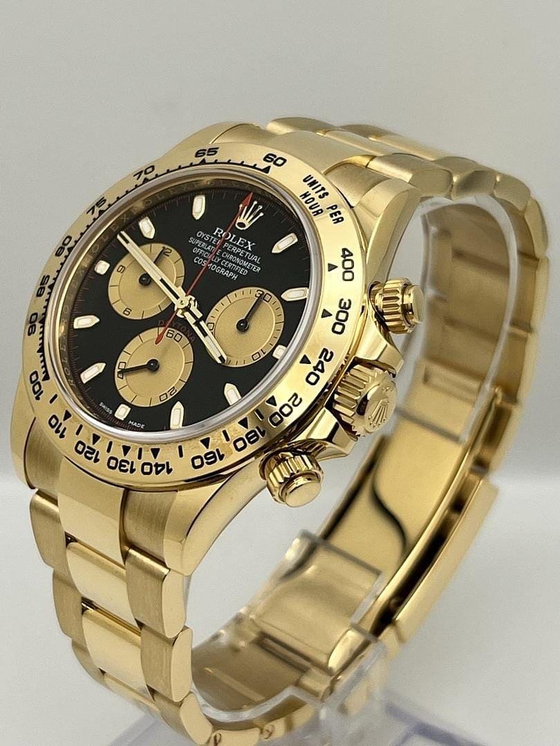 R01ex Daytona 116508 ‘Paul Newman’ Yellow Gold Black Dial