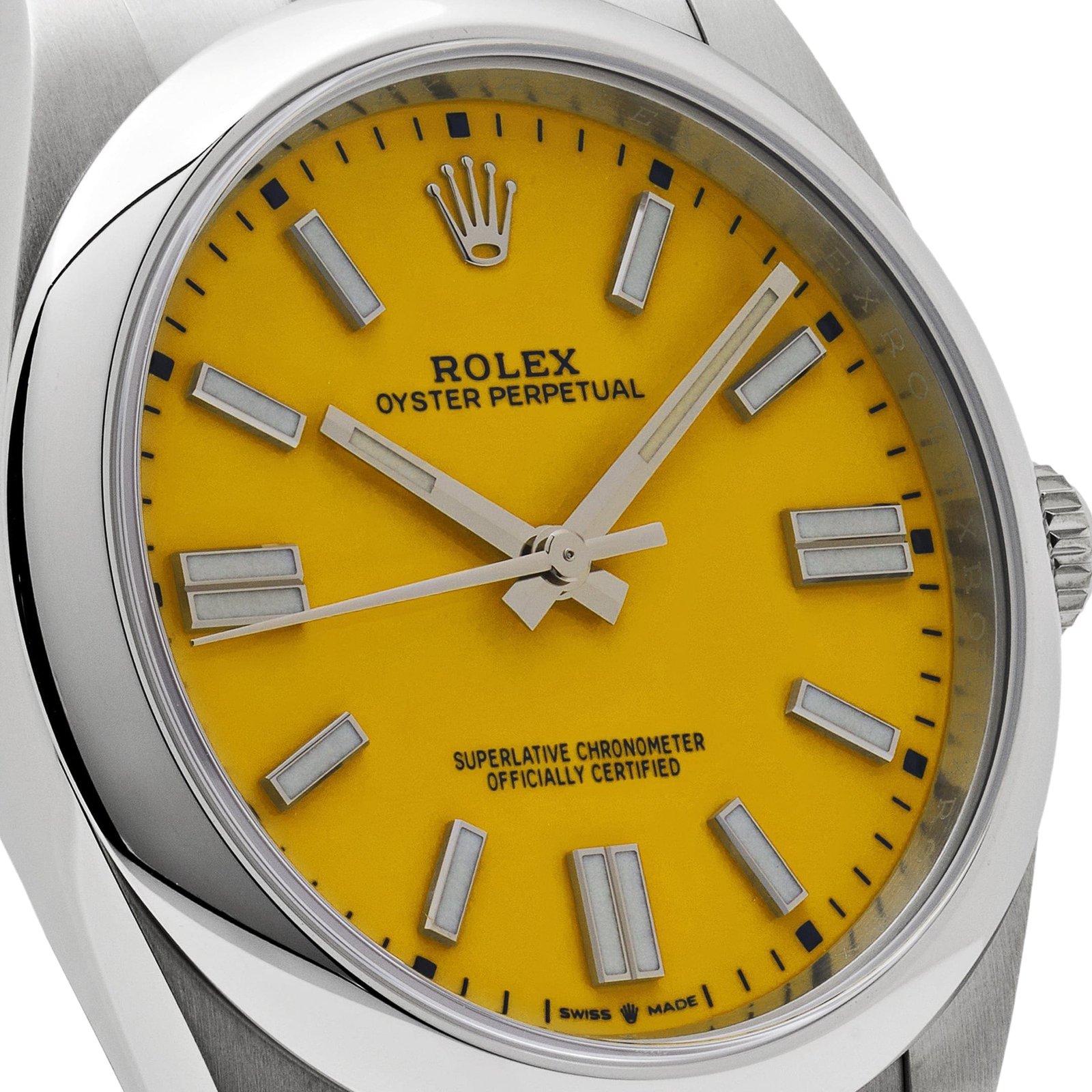 R01ex Oyster Perpetual 41 124300 Stainless Steel Yellow Dial